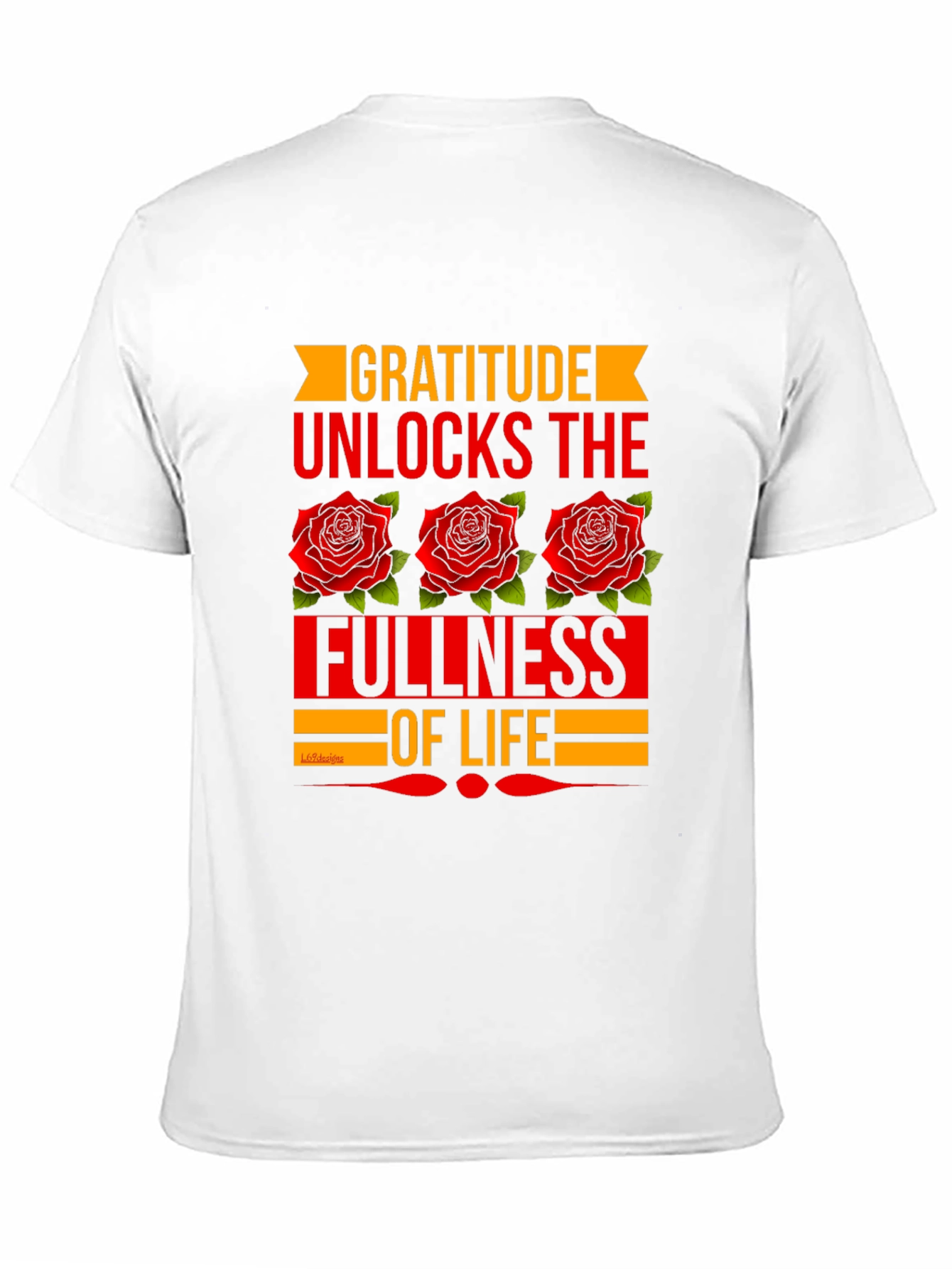Gratitude Rose Graphic Tee - Black T-Shirt