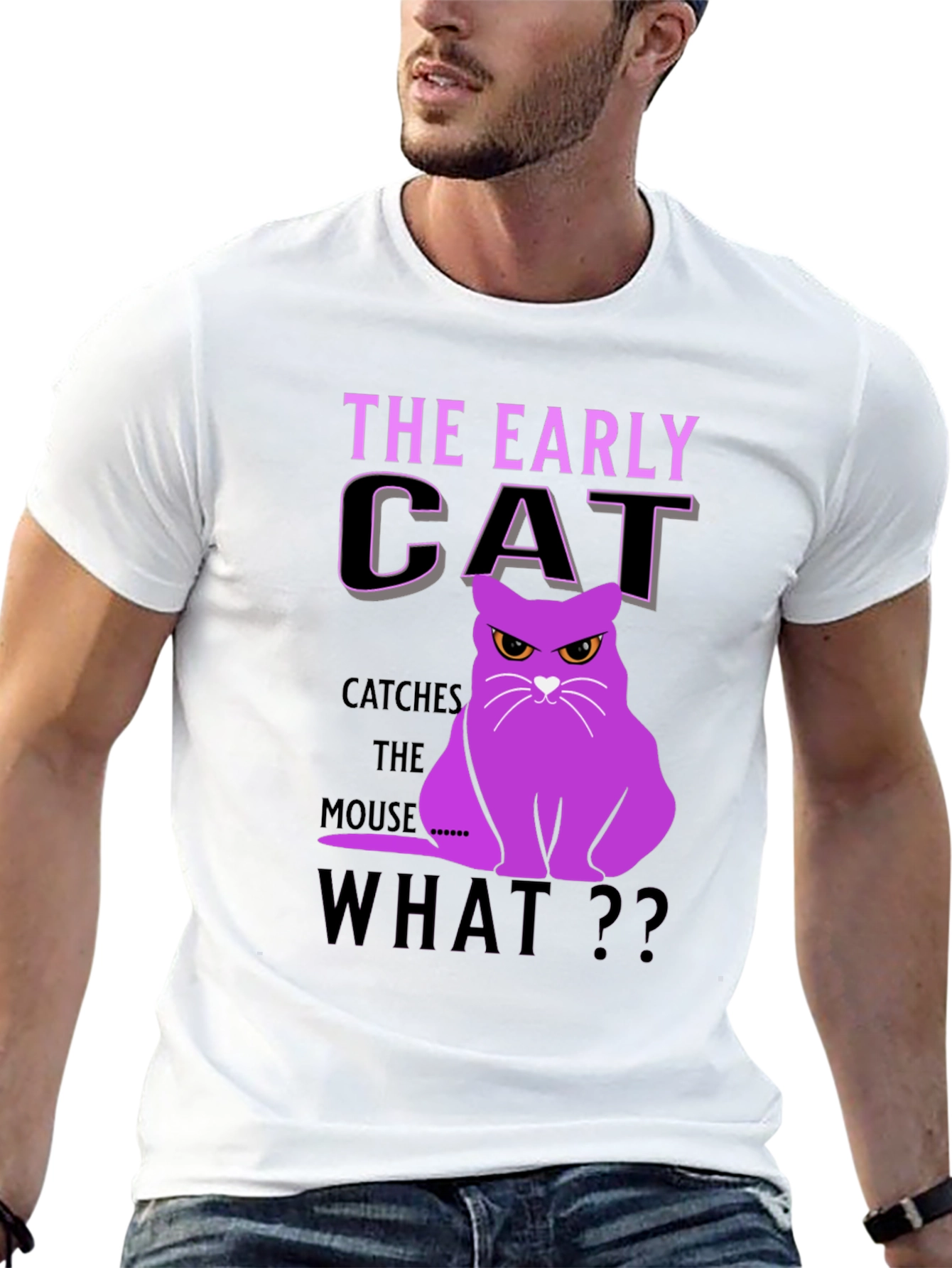Early Cat T-Shirt - Funny Cat Graphic Tee
