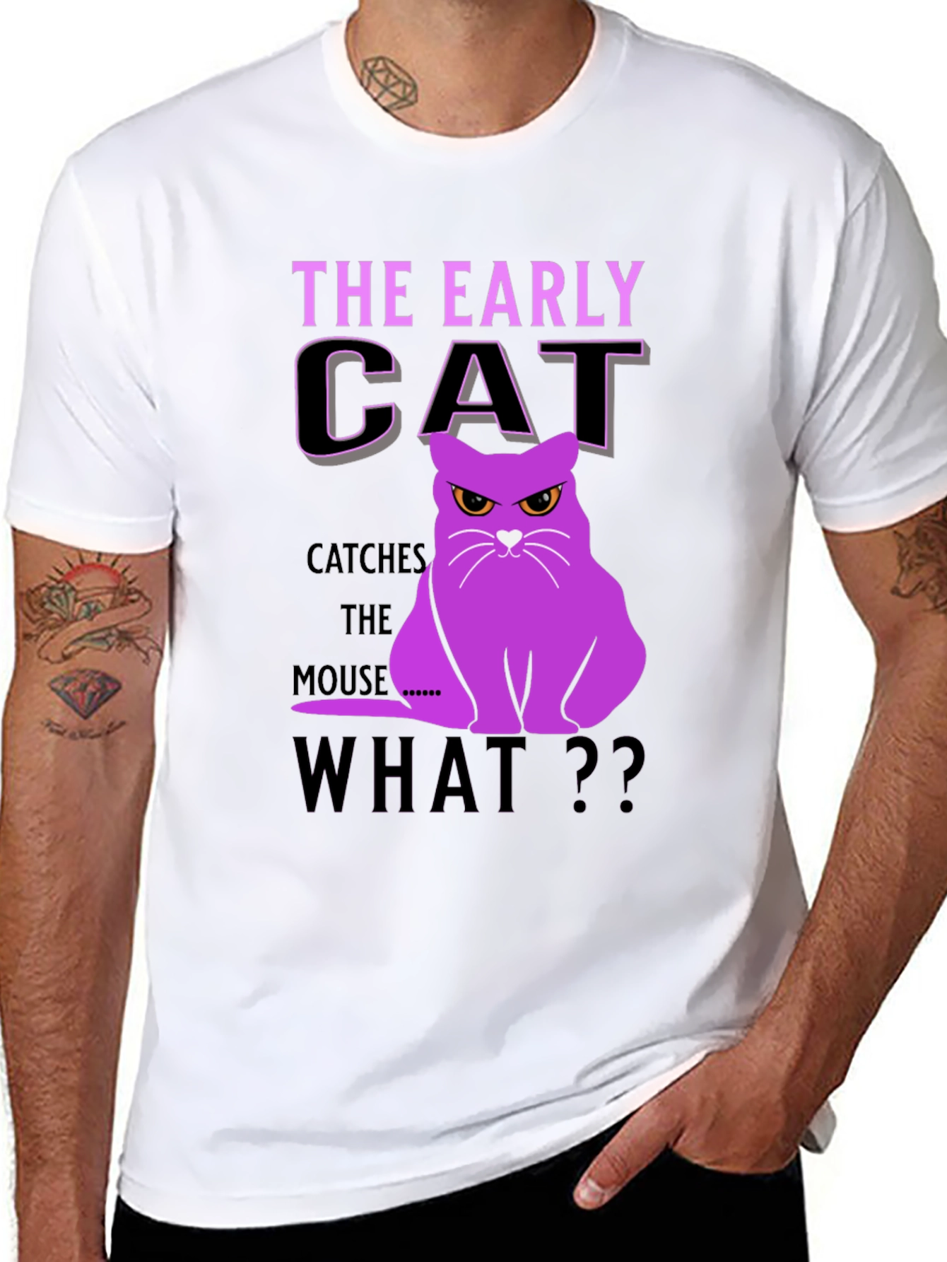Early Cat T-Shirt - Funny Cat Graphic Tee