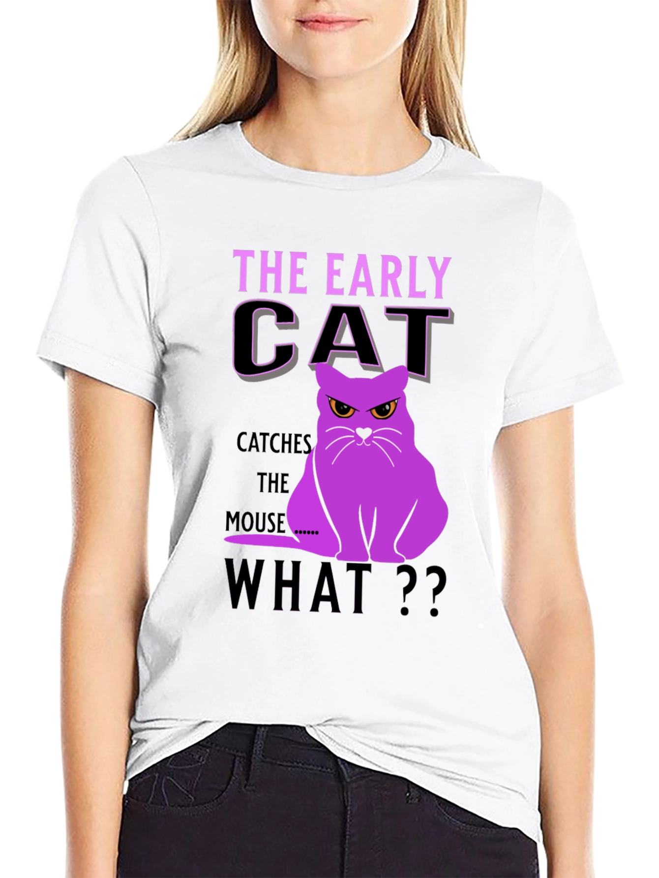 Early Cat T-Shirt - Funny Cat Graphic Tee
