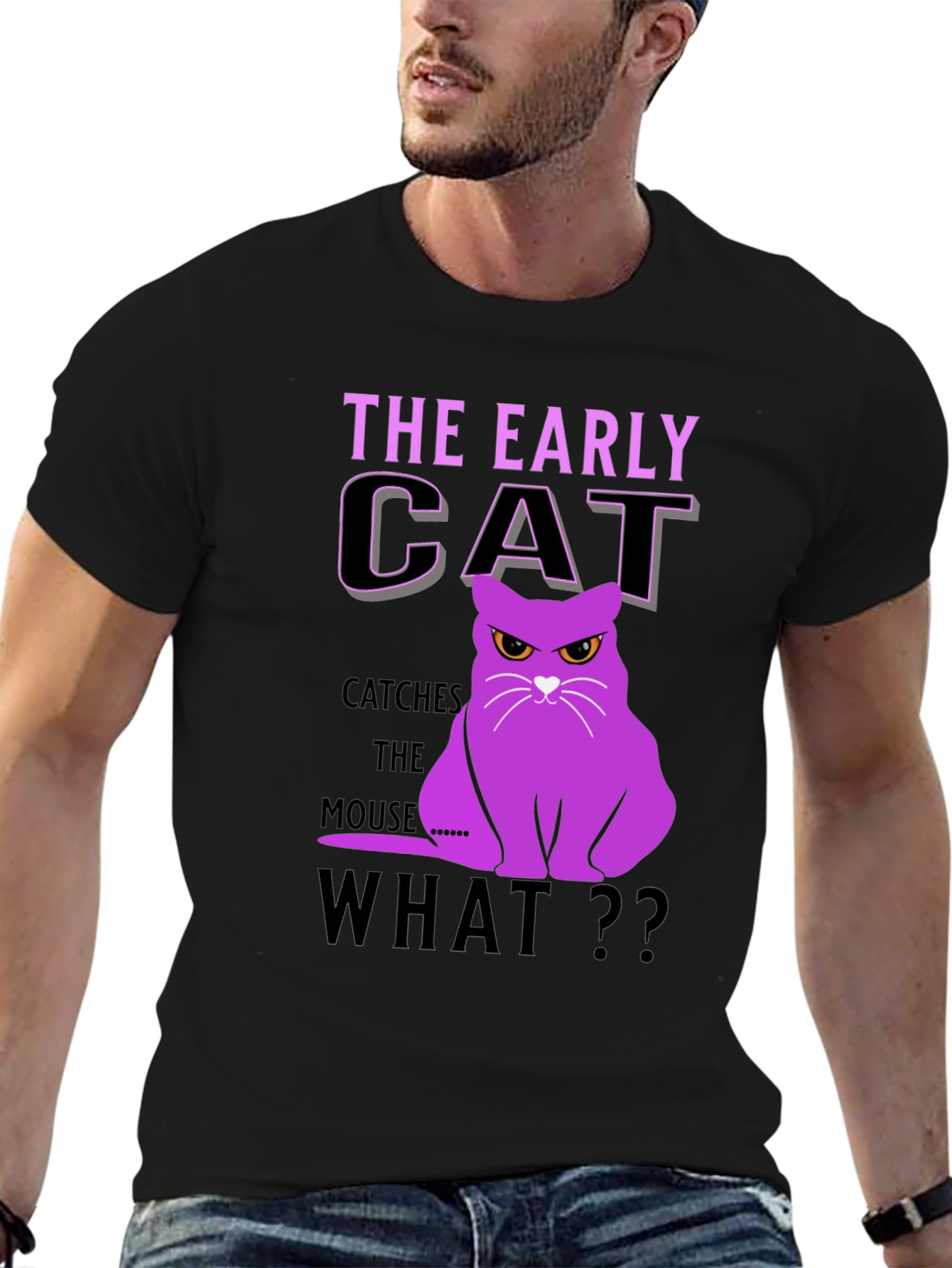 Early Cat T-Shirt - Funny Cat Graphic Tee