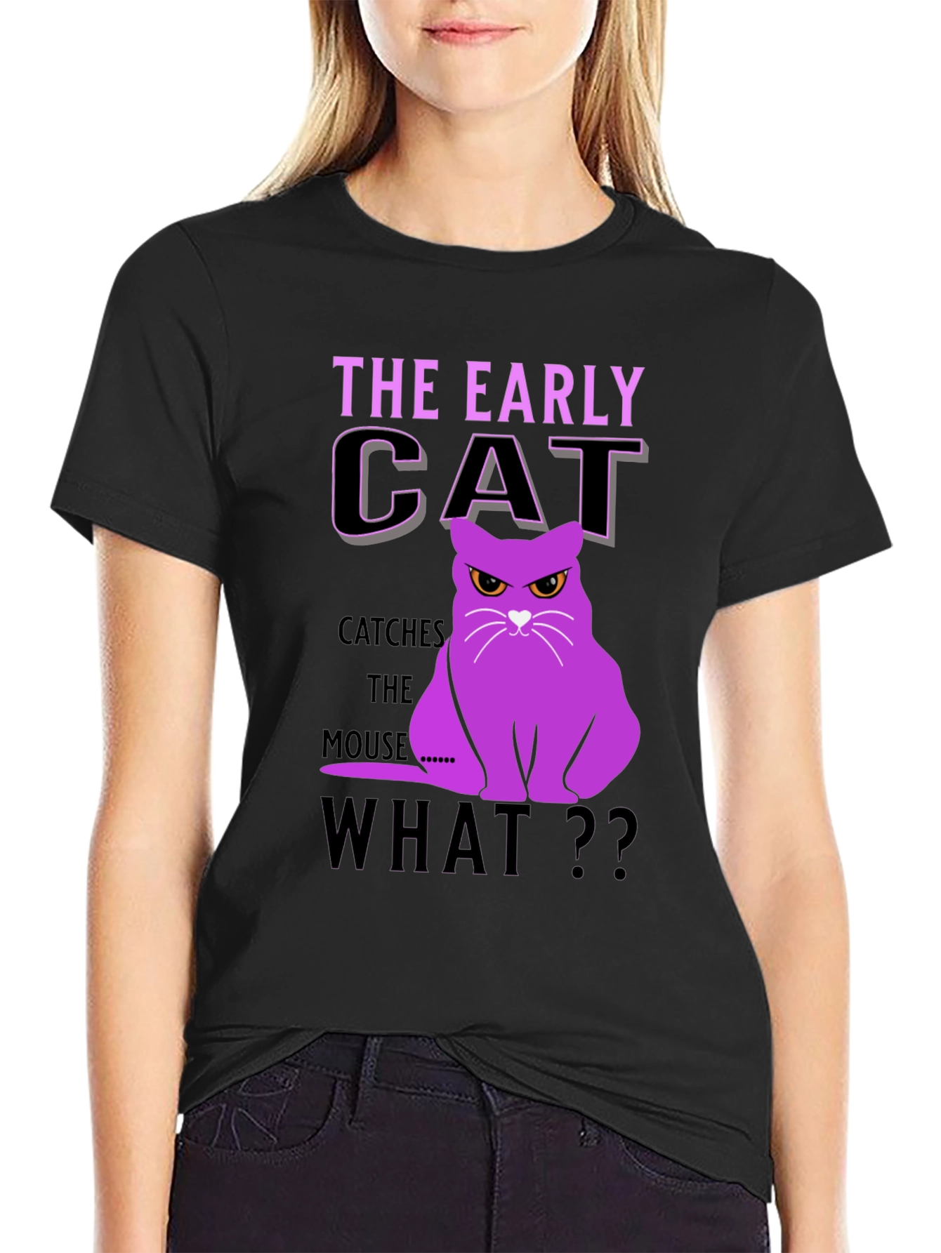 Early Cat T-Shirt - Funny Cat Graphic Tee