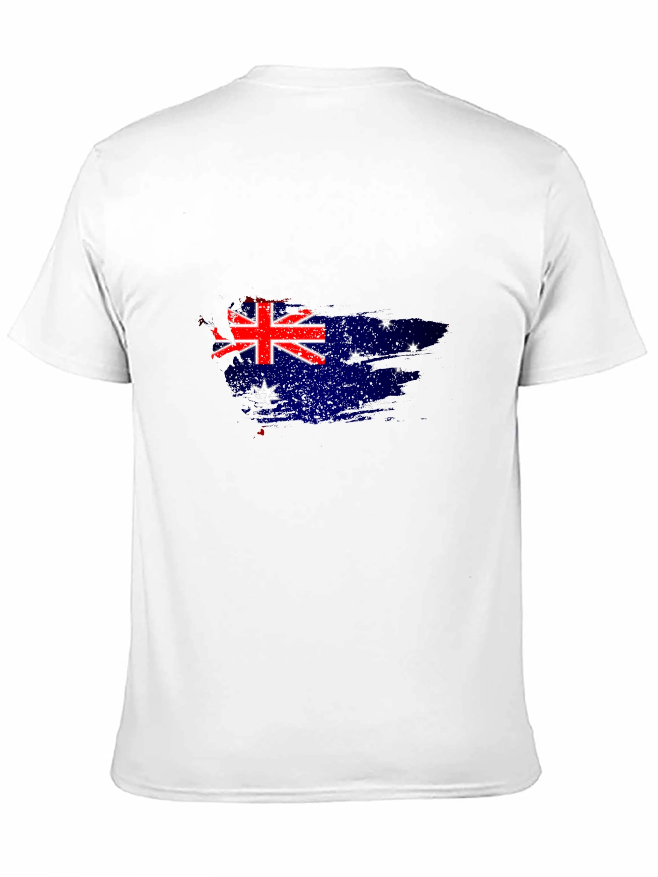Australian Flag Graphic Tee - Black Cotton Casual Shirt