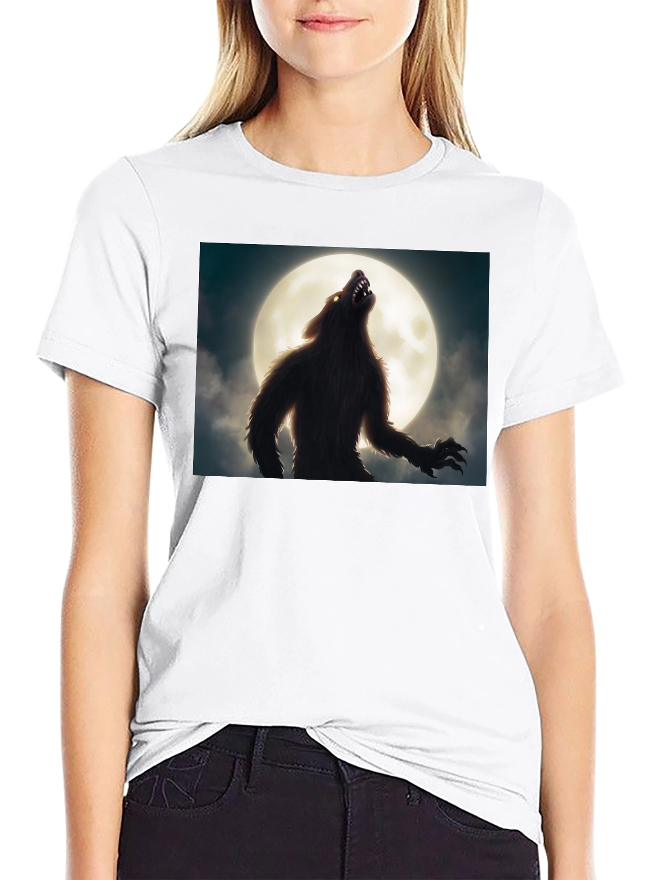 Werewolf Moon Black T-Shirt