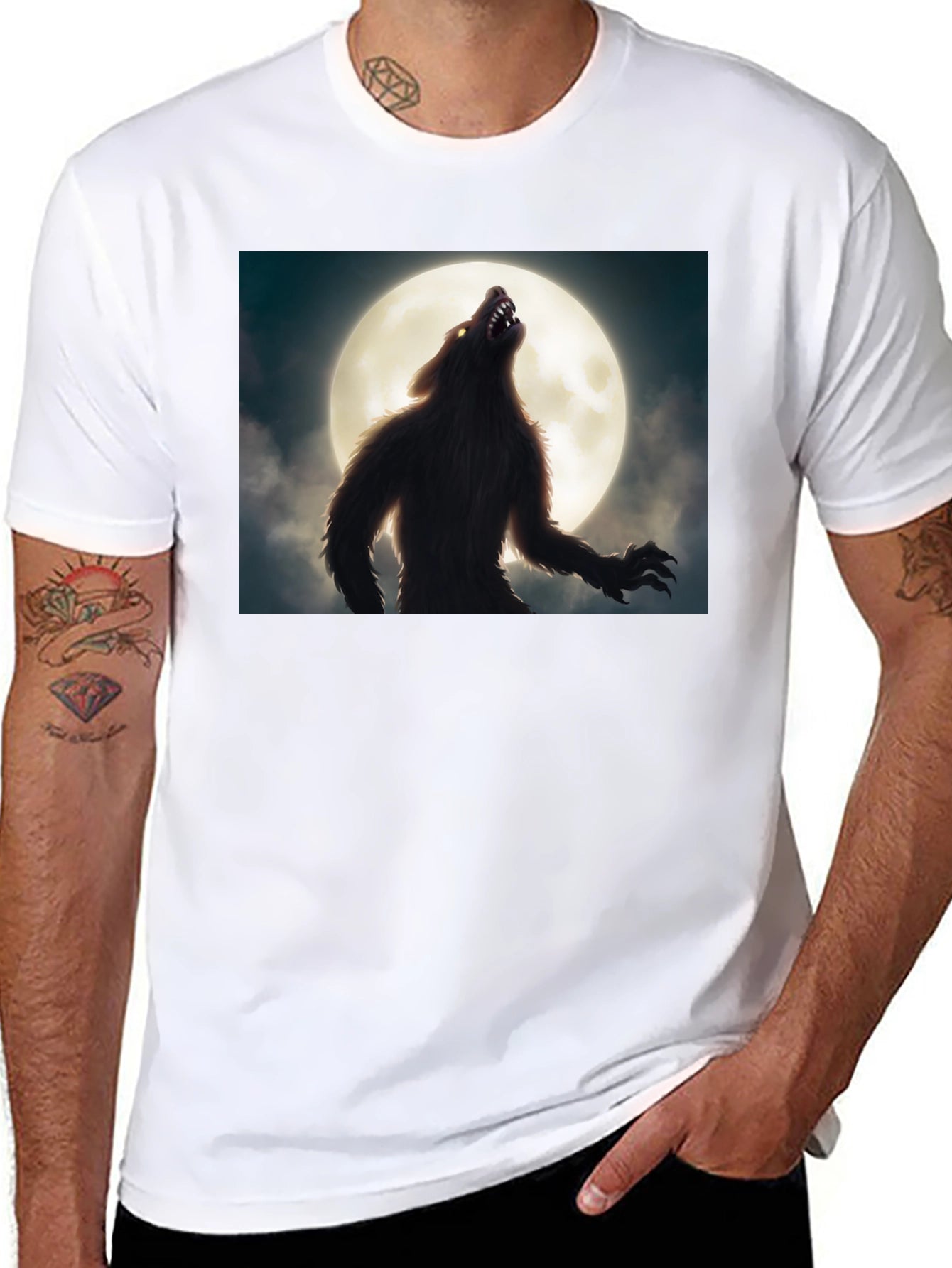 Werewolf Moon Black T-Shirt