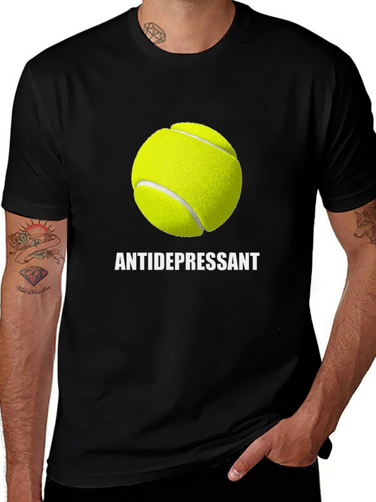 Antidepressant Tennis Ball Graphic T-Shirt