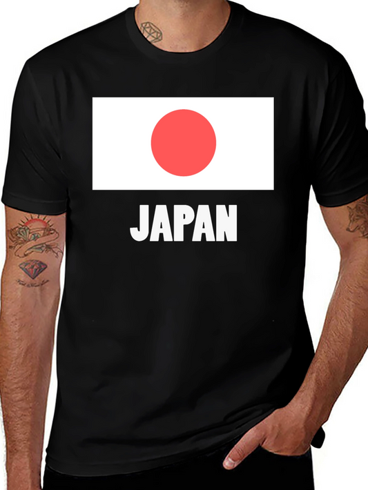 Japan Flag T-Shirt - Black Graphic Tee