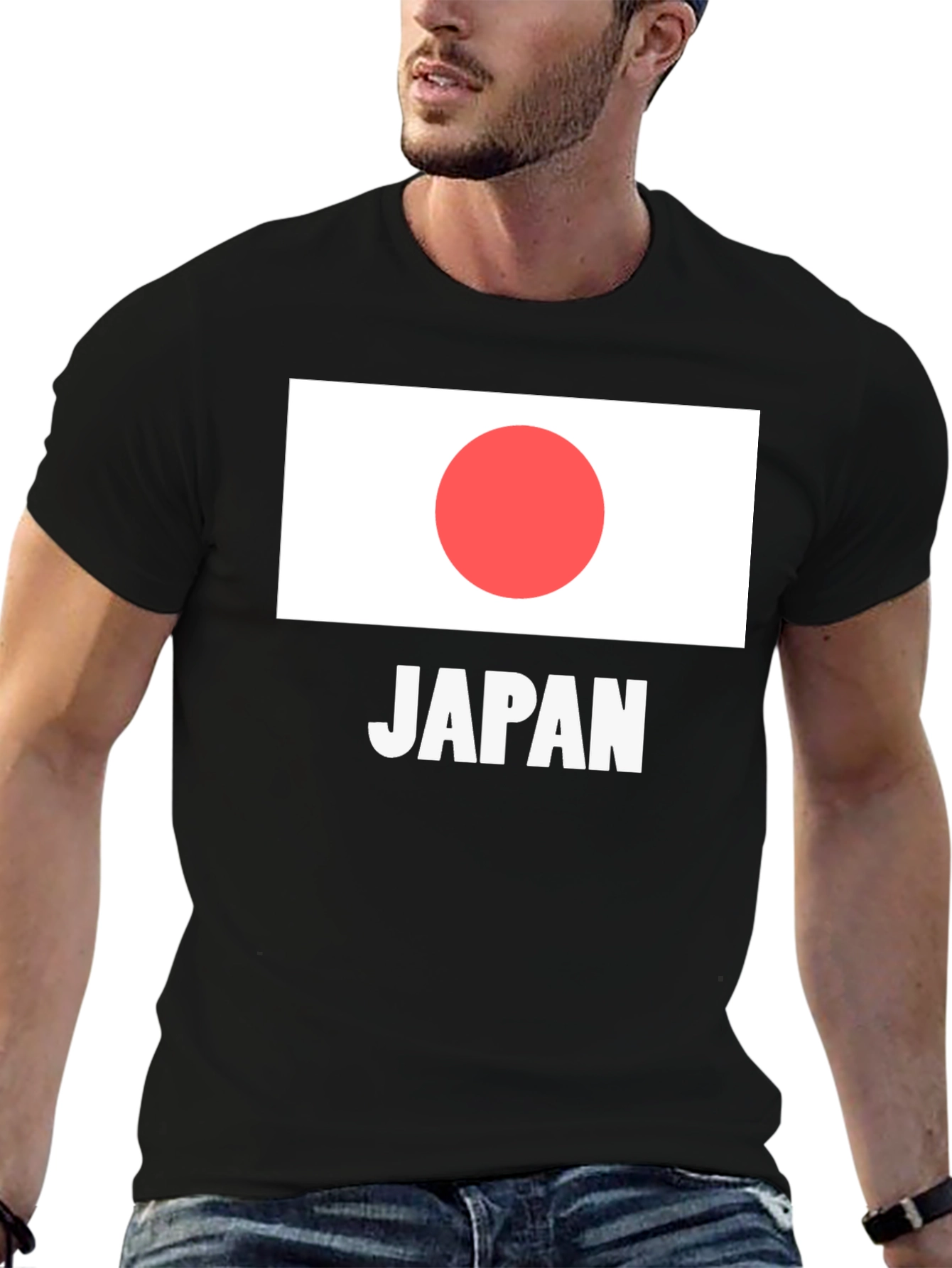 Japan Flag T-Shirt - Black Graphic Tee