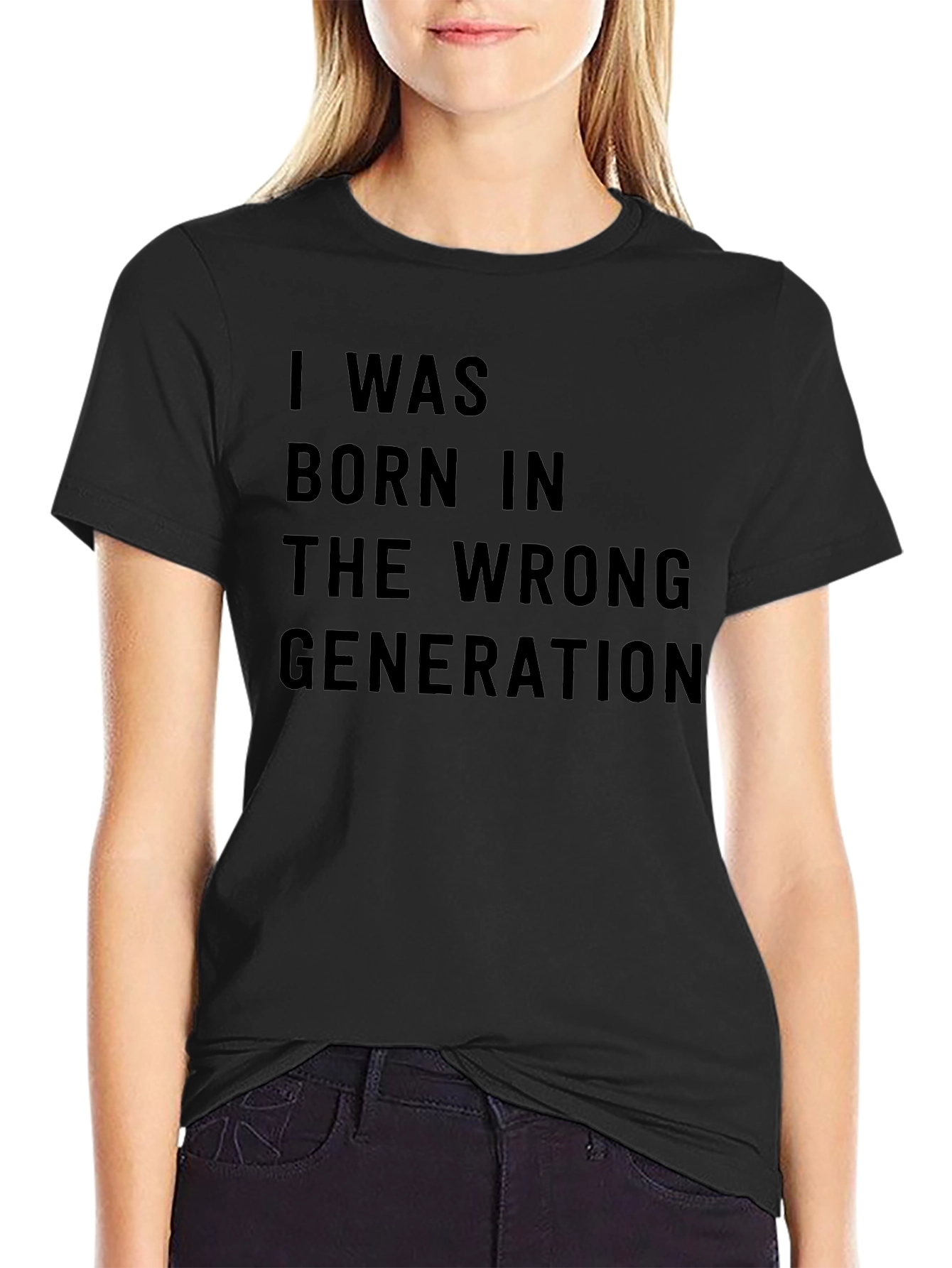 Wrong Generation T-Shirt: Unique Black Cotton Tee
