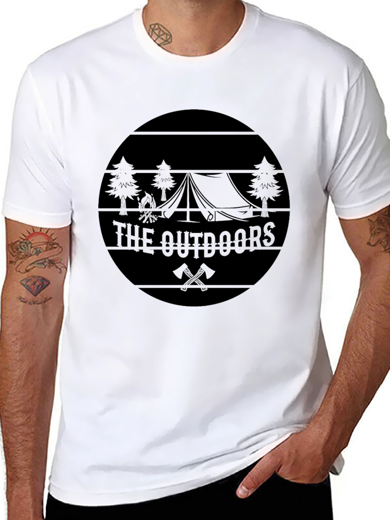The Outdoors Graphic Black T-Shirt