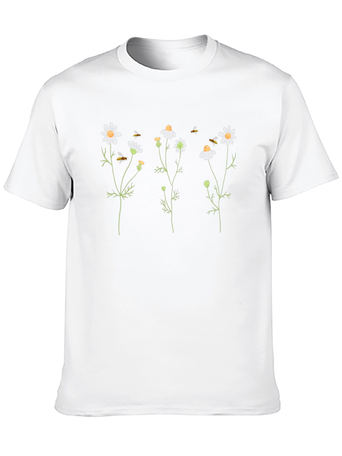 Floral Graphic Tee - Black Cotton T-Shirt