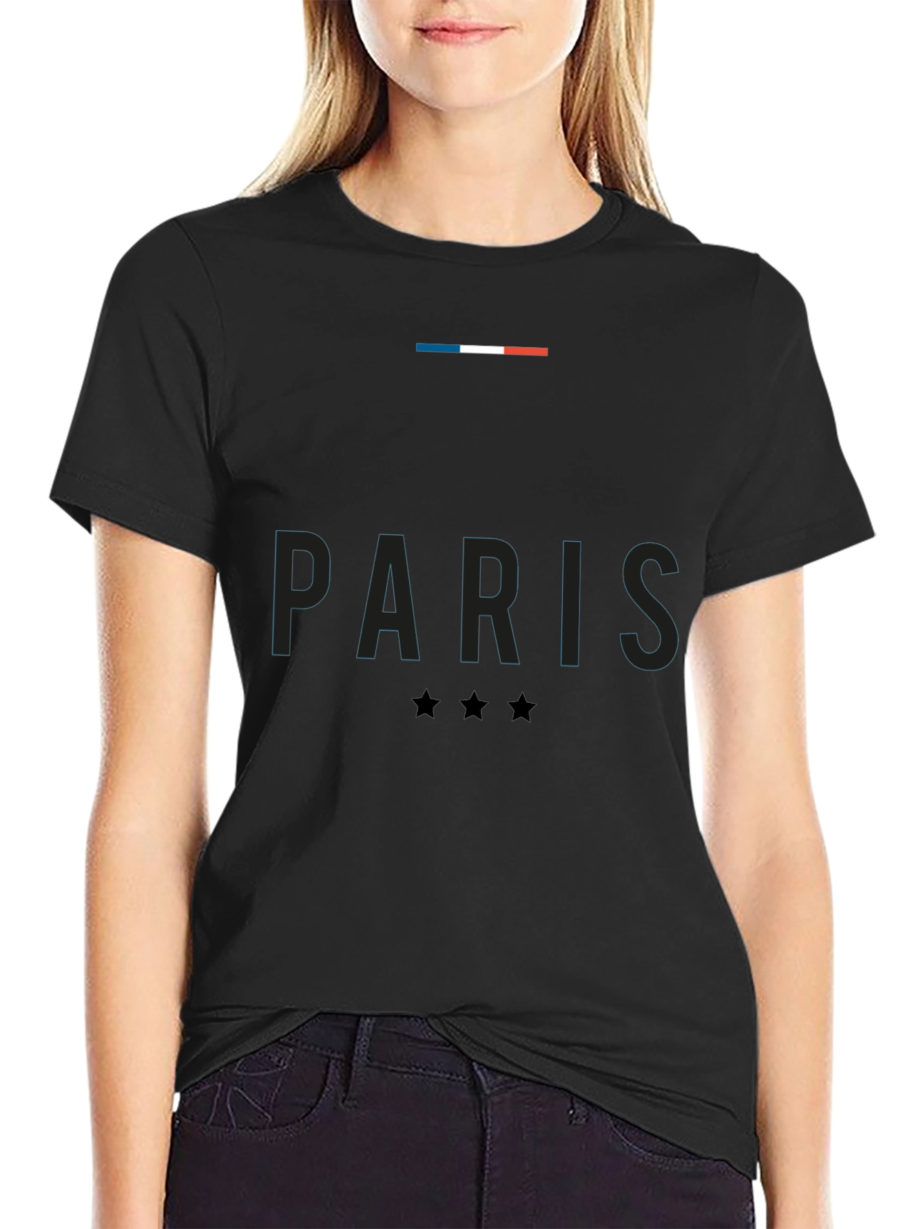 Paris France T-Shirt - French Flag & Stars