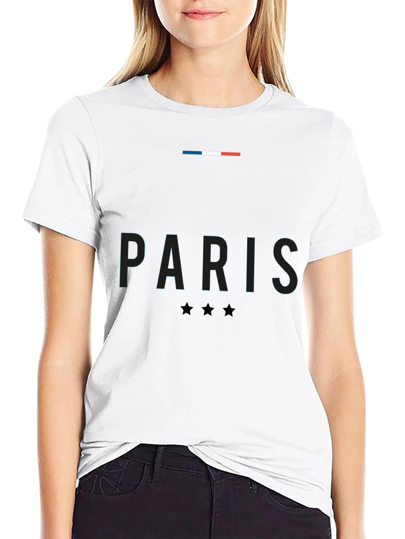 Paris France T-Shirt - French Flag & Stars