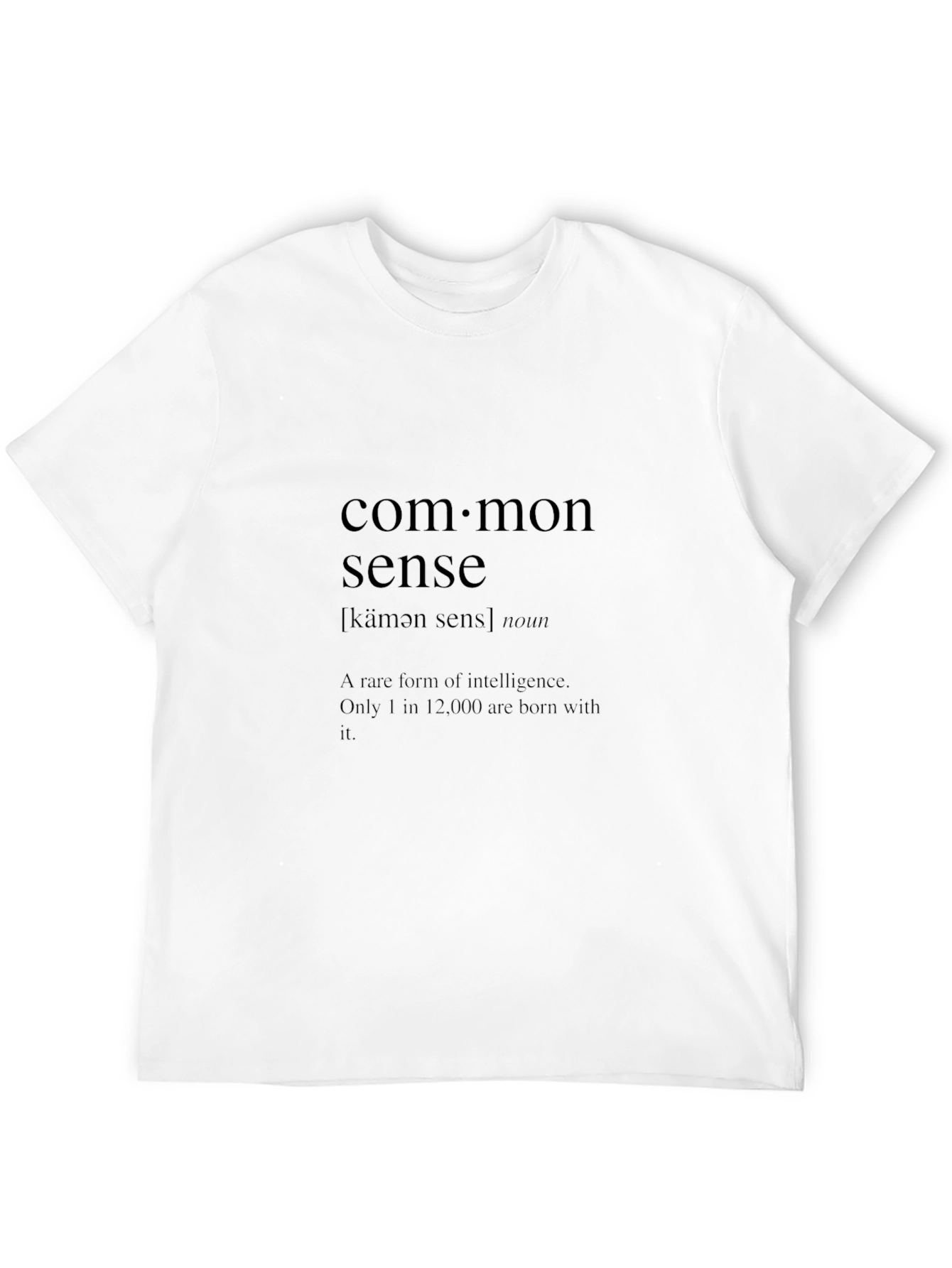 Common Sense Definition Black Graphic Tee