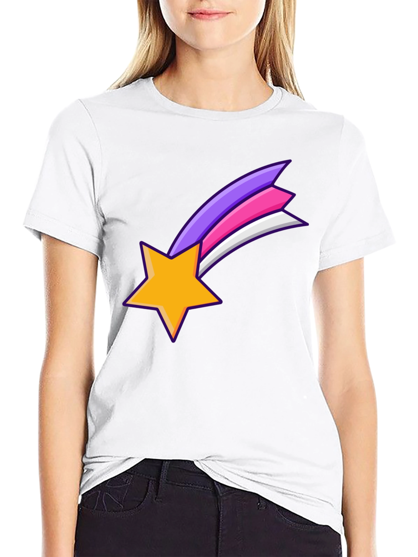 Shooting Star Graphic Black T-Shirt