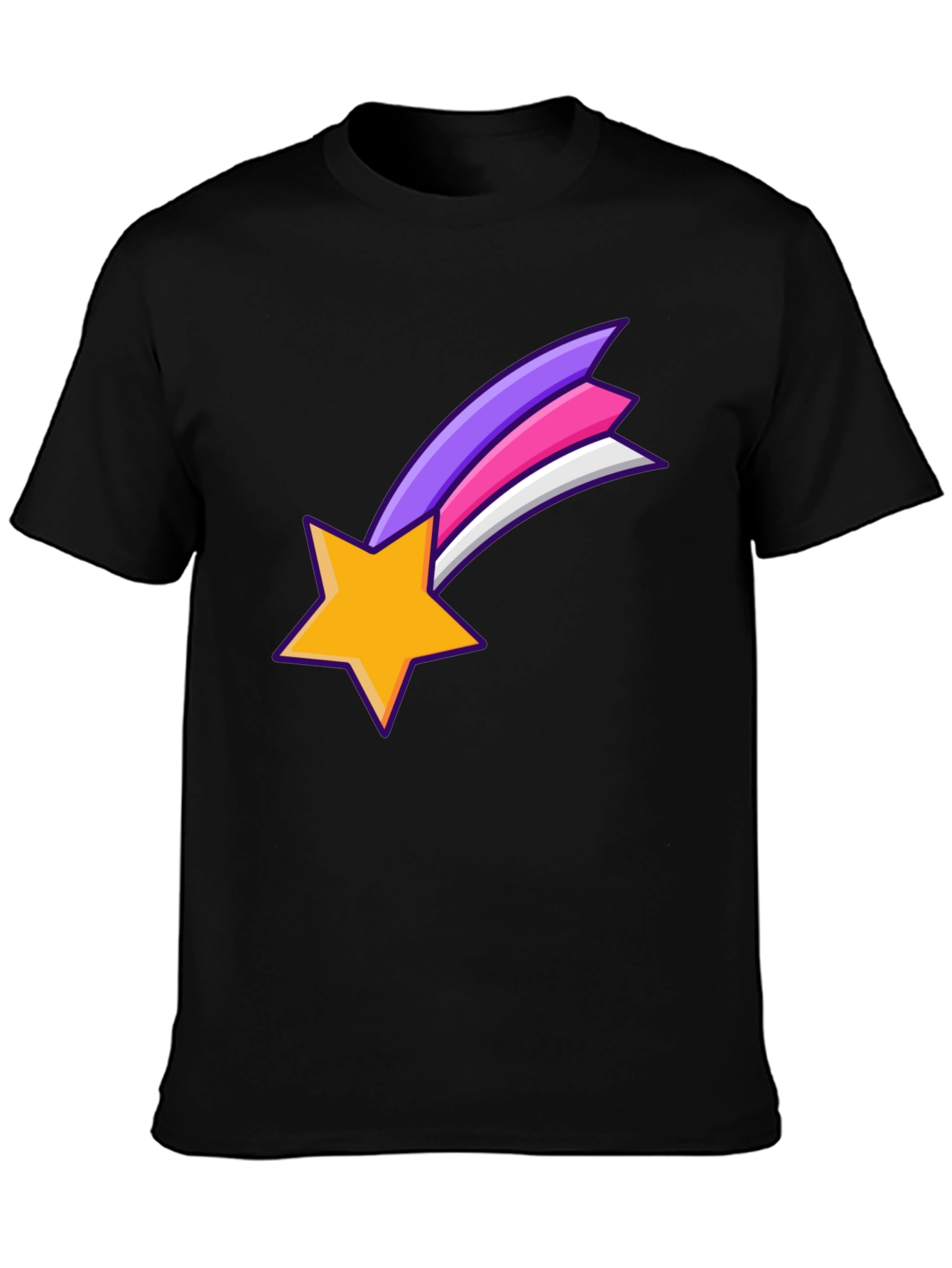 Shooting Star Graphic Black T-Shirt