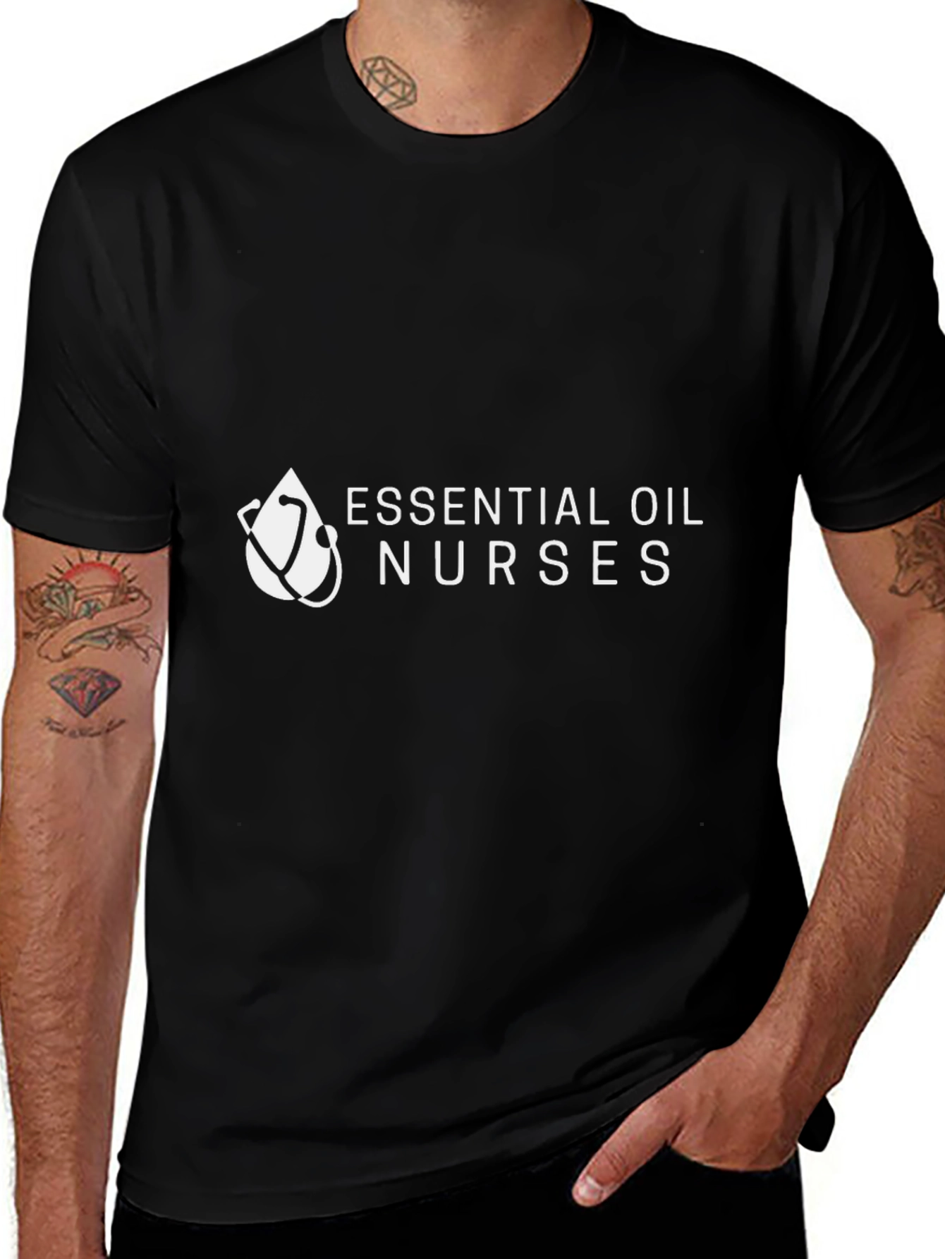 Essential Oil Nurses Black T-Shirt