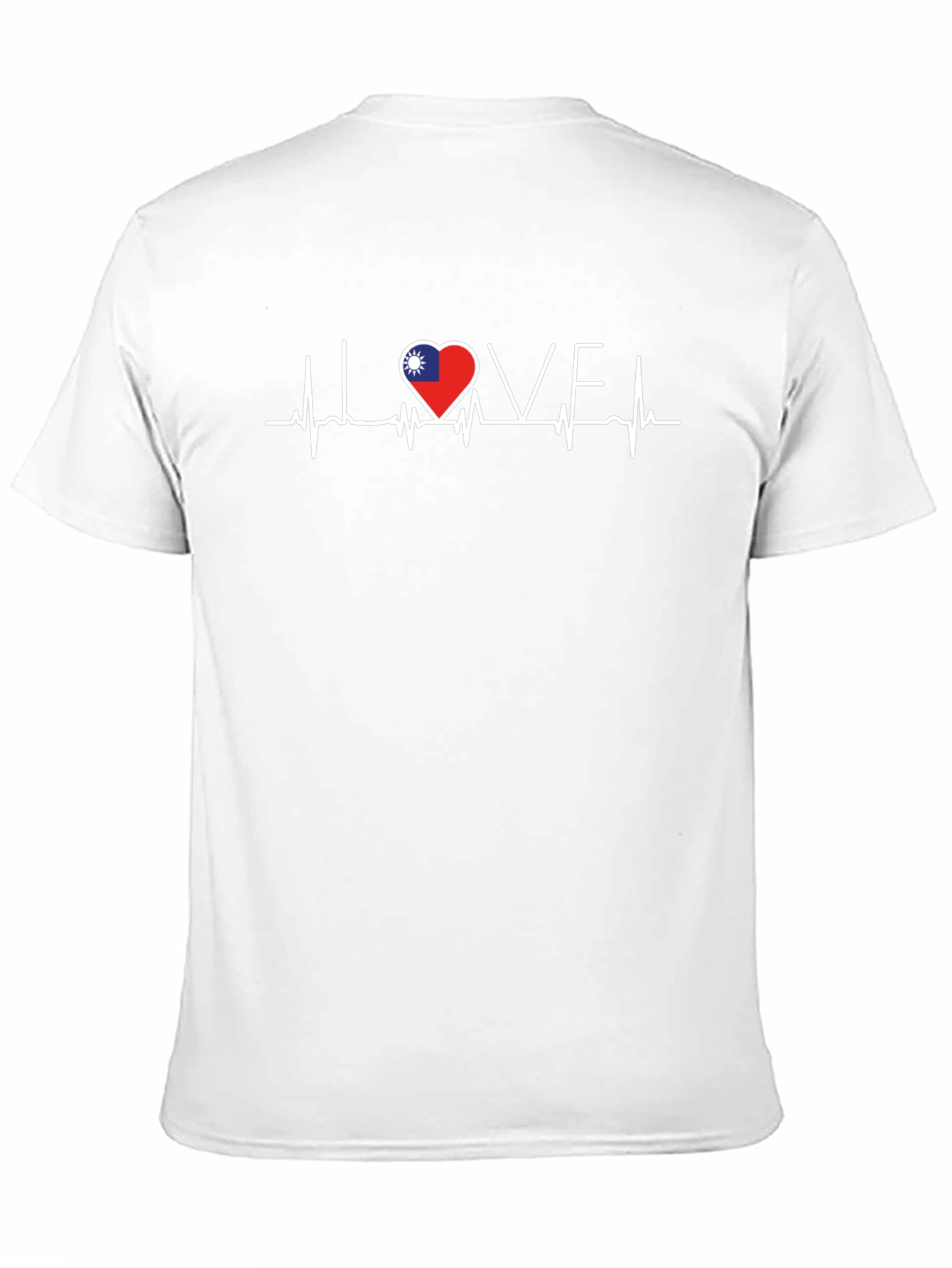Taiwan Heartbeat Flag T-Shirt Love Graphic Tee