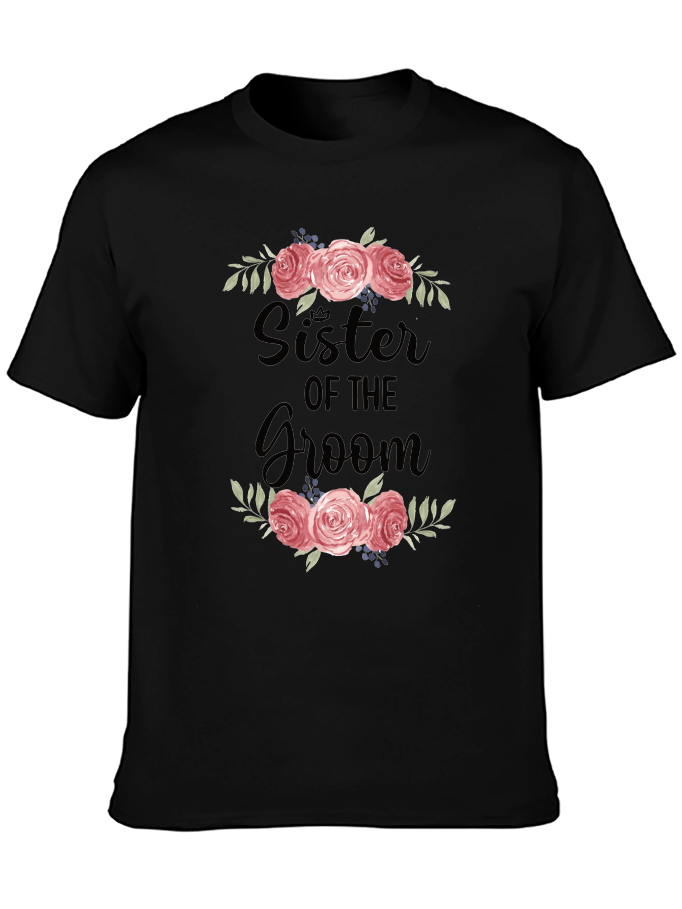 Sister of the Groom Floral T-Shirt