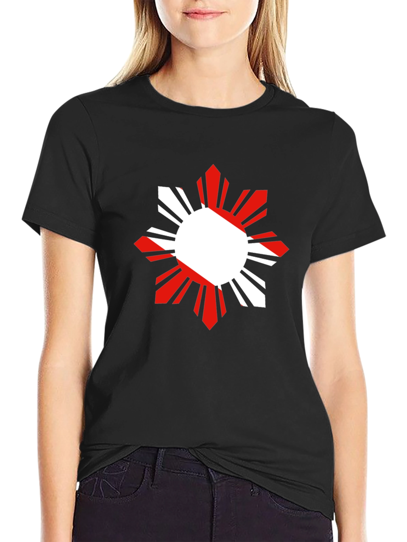 Filipino Sun Graphic Tee - Black