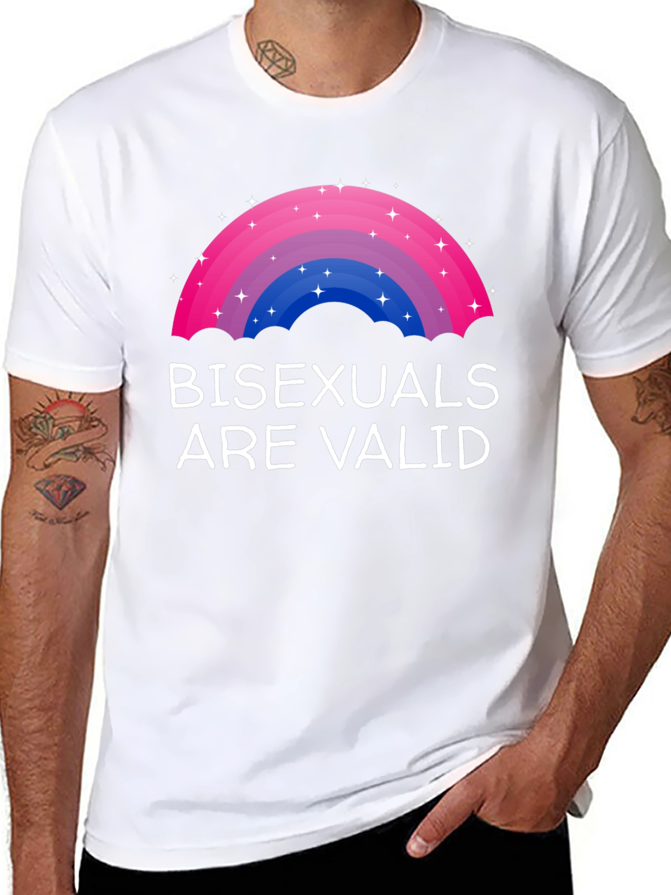 Bisexuals Are Valid Rainbow Pride T-Shirt