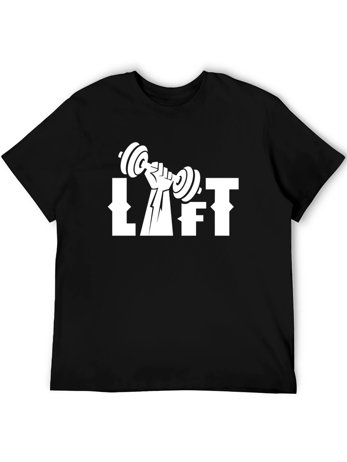 Lift Graphic Tee - Black Cotton Workout Shirt