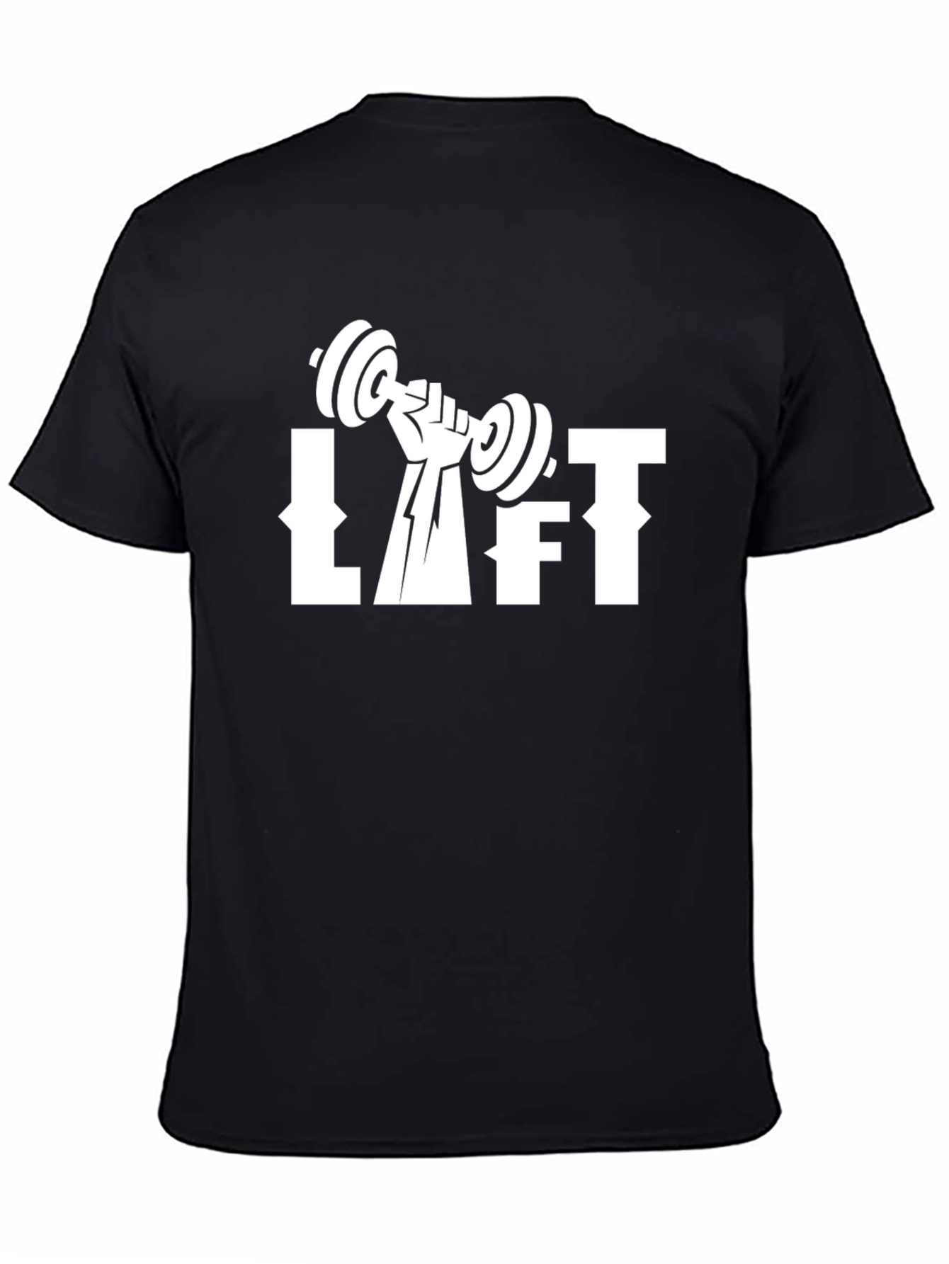 Lift Graphic Tee - Black Cotton Workout Shirt