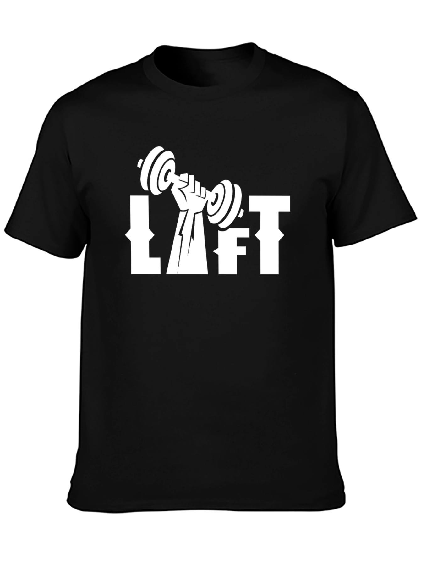 Lift Graphic Tee - Black Cotton Workout Shirt