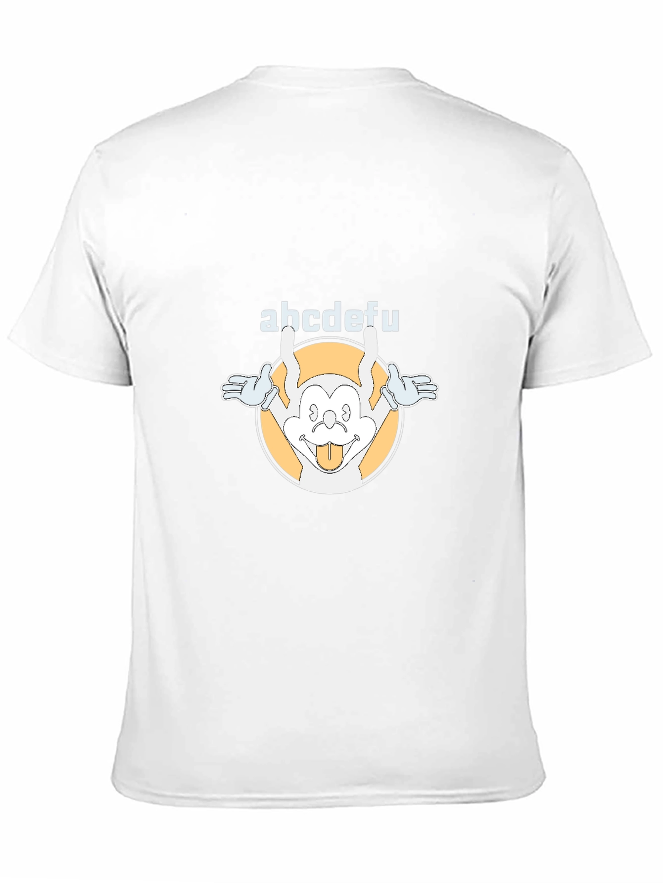 Funny abcdefu Cartoon Graphic Tee - Black