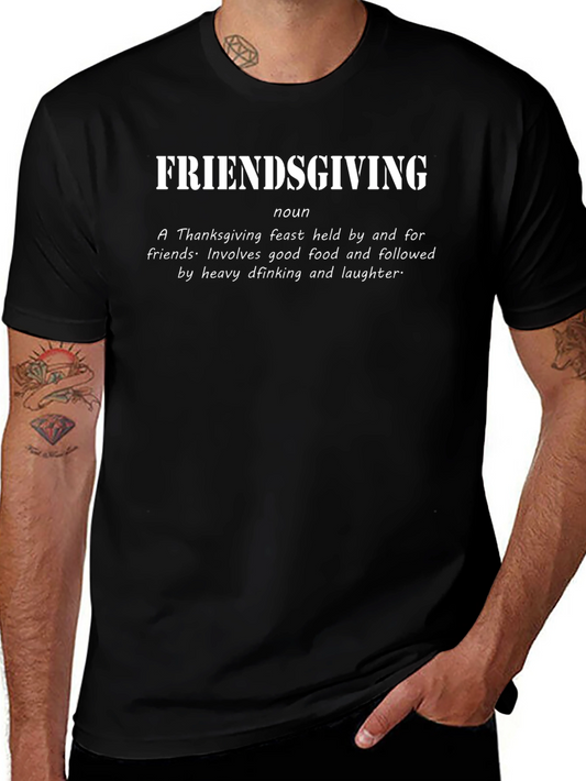 Friendsgiving Definition Graphic Tee - Black