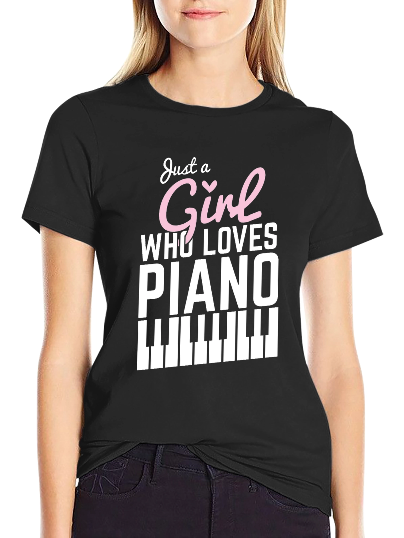 Just a Girl Who Loves Piano - Graphic Tee