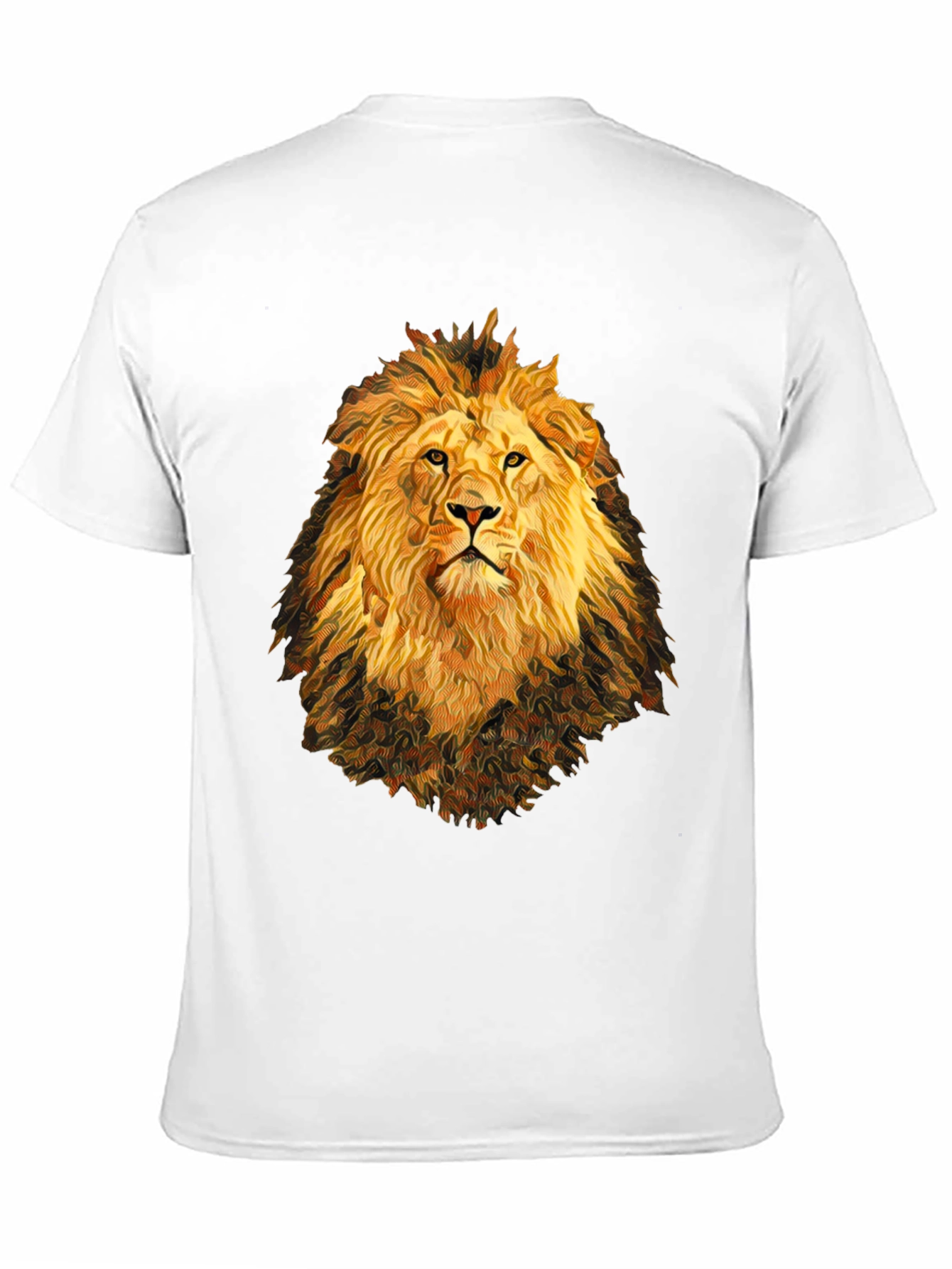 Lion Graphic Print Black T-Shirt