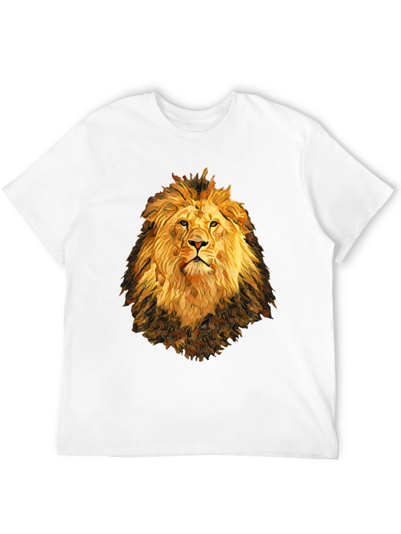 Lion Graphic Print Black T-Shirt