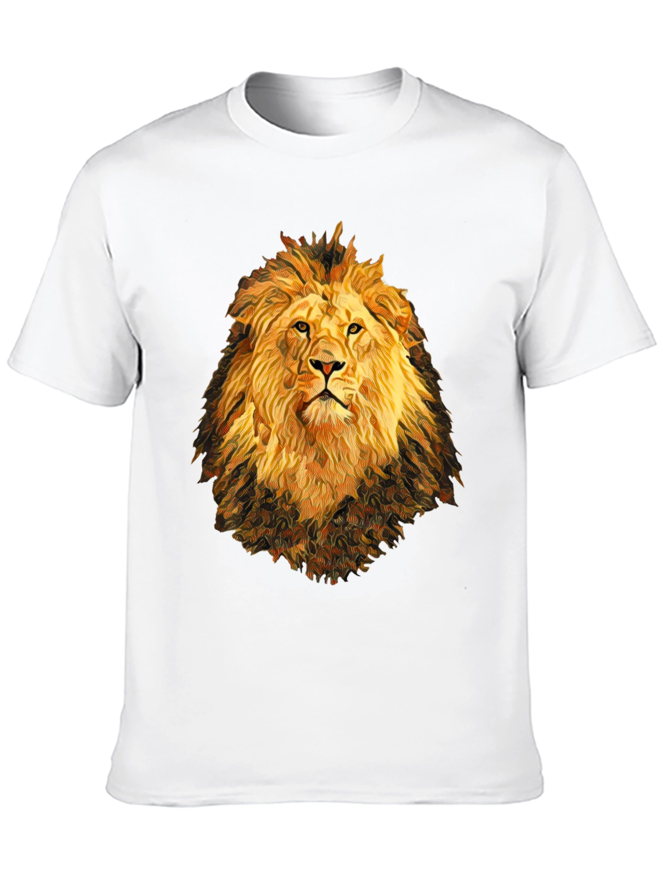 Lion Graphic Print Black T-Shirt