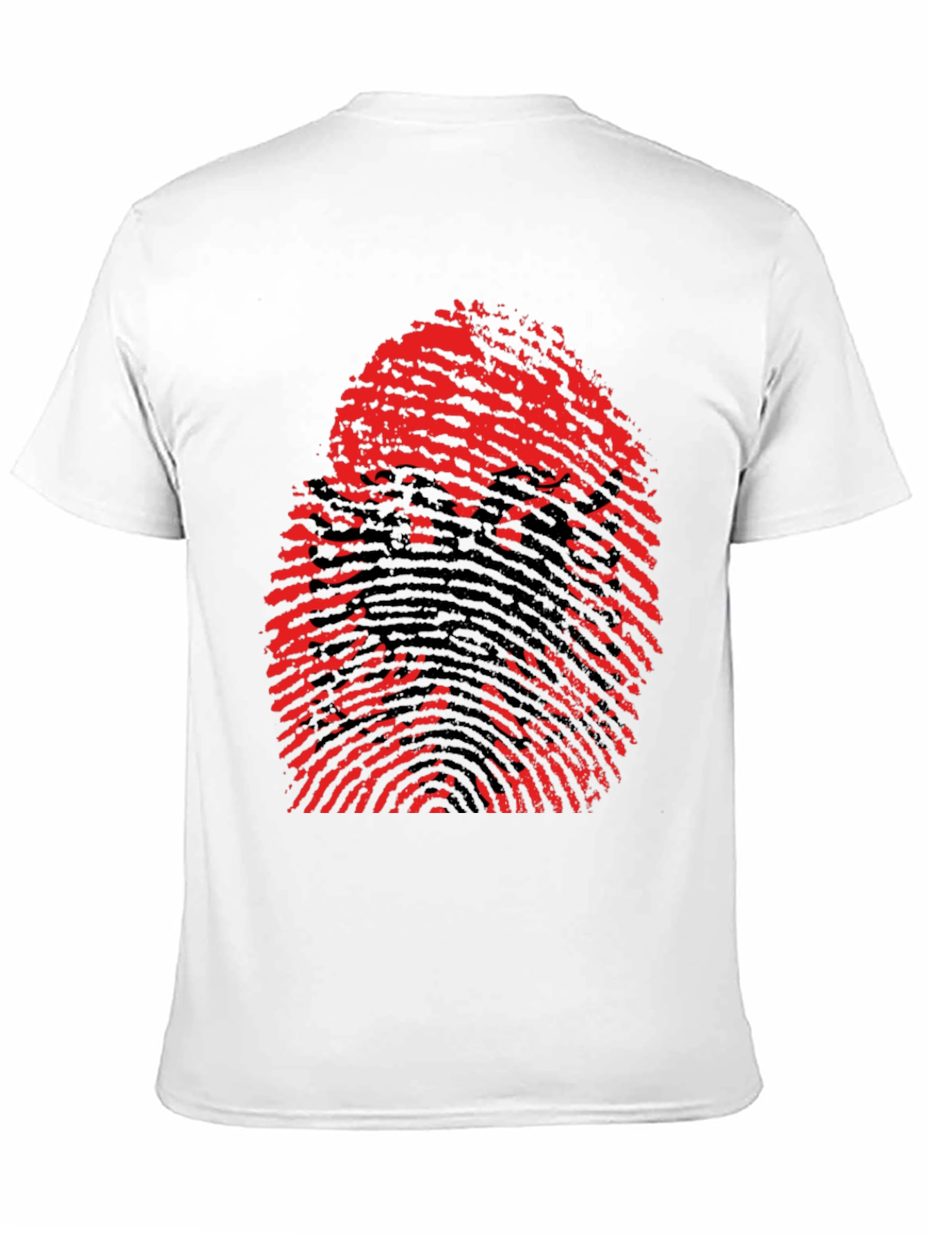 Albanian Eagle Fingerprint Graphic T-Shirt - Black