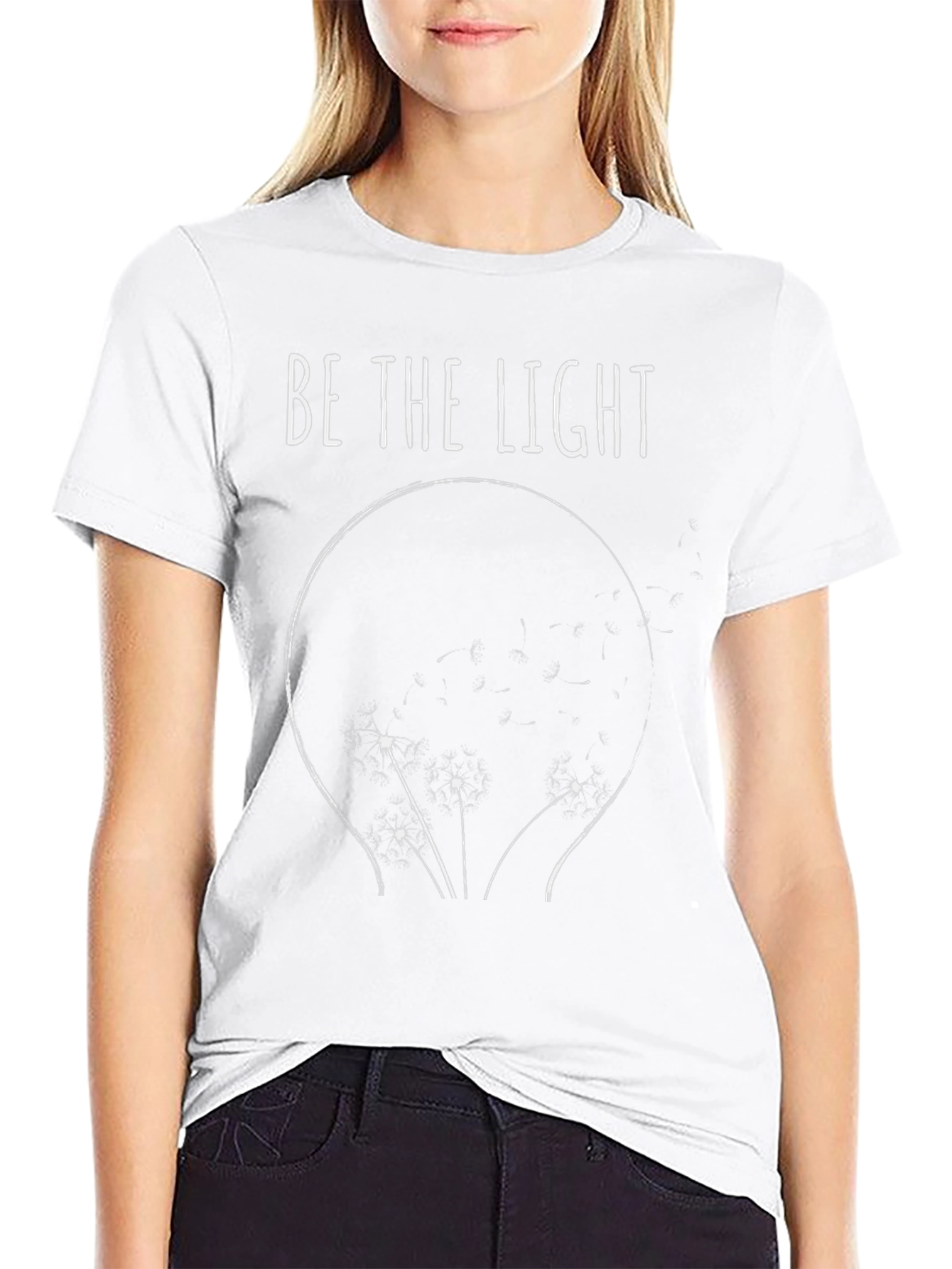 Be The Light Graphic Tee - Black Cotton T-Shirt