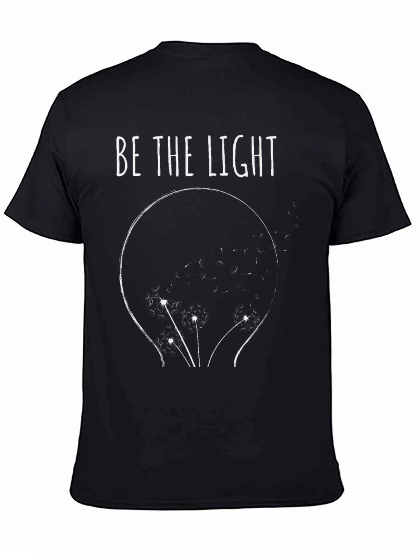 Be The Light Graphic Tee - Black Cotton T-Shirt