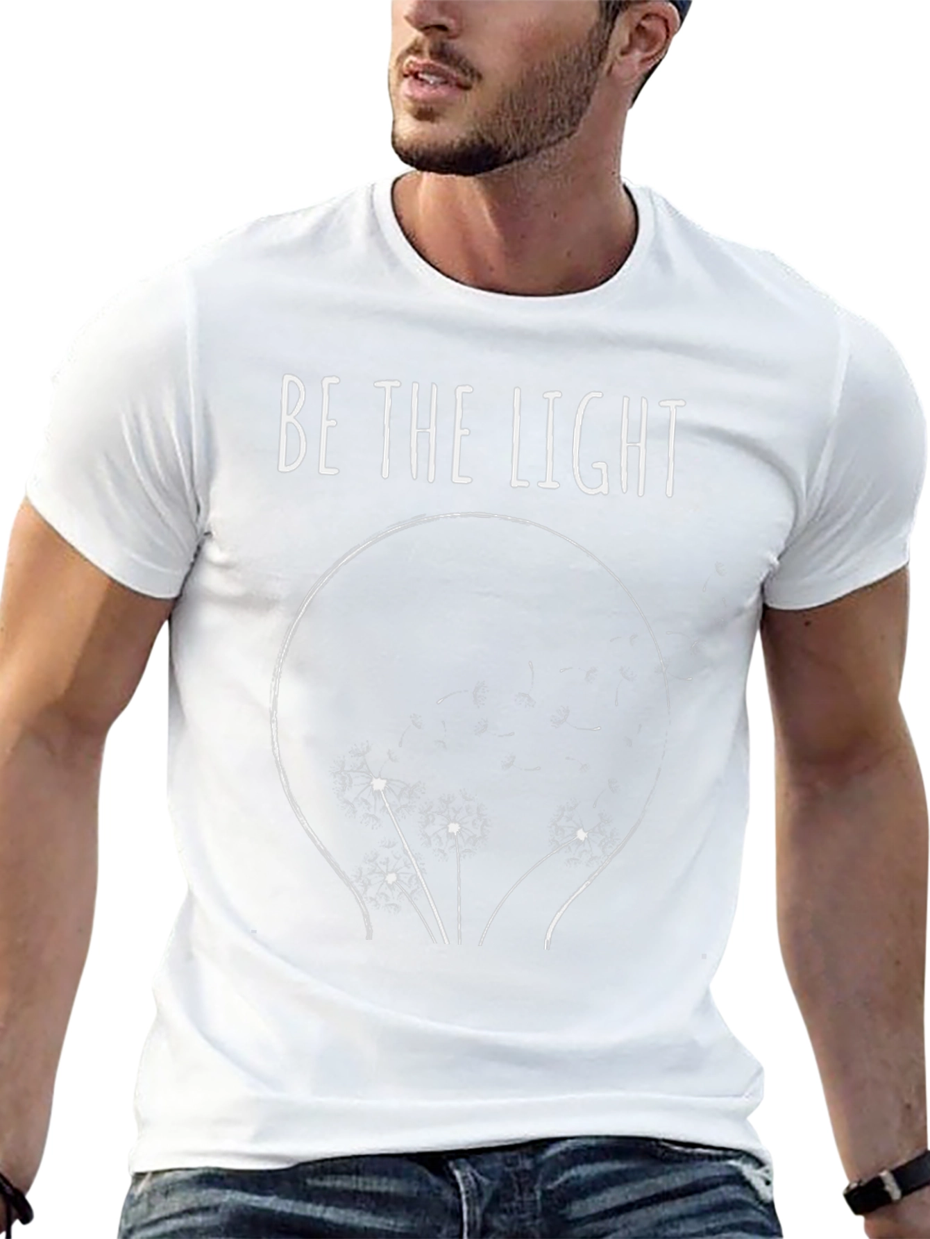 Be The Light Graphic Tee - Black Cotton T-Shirt