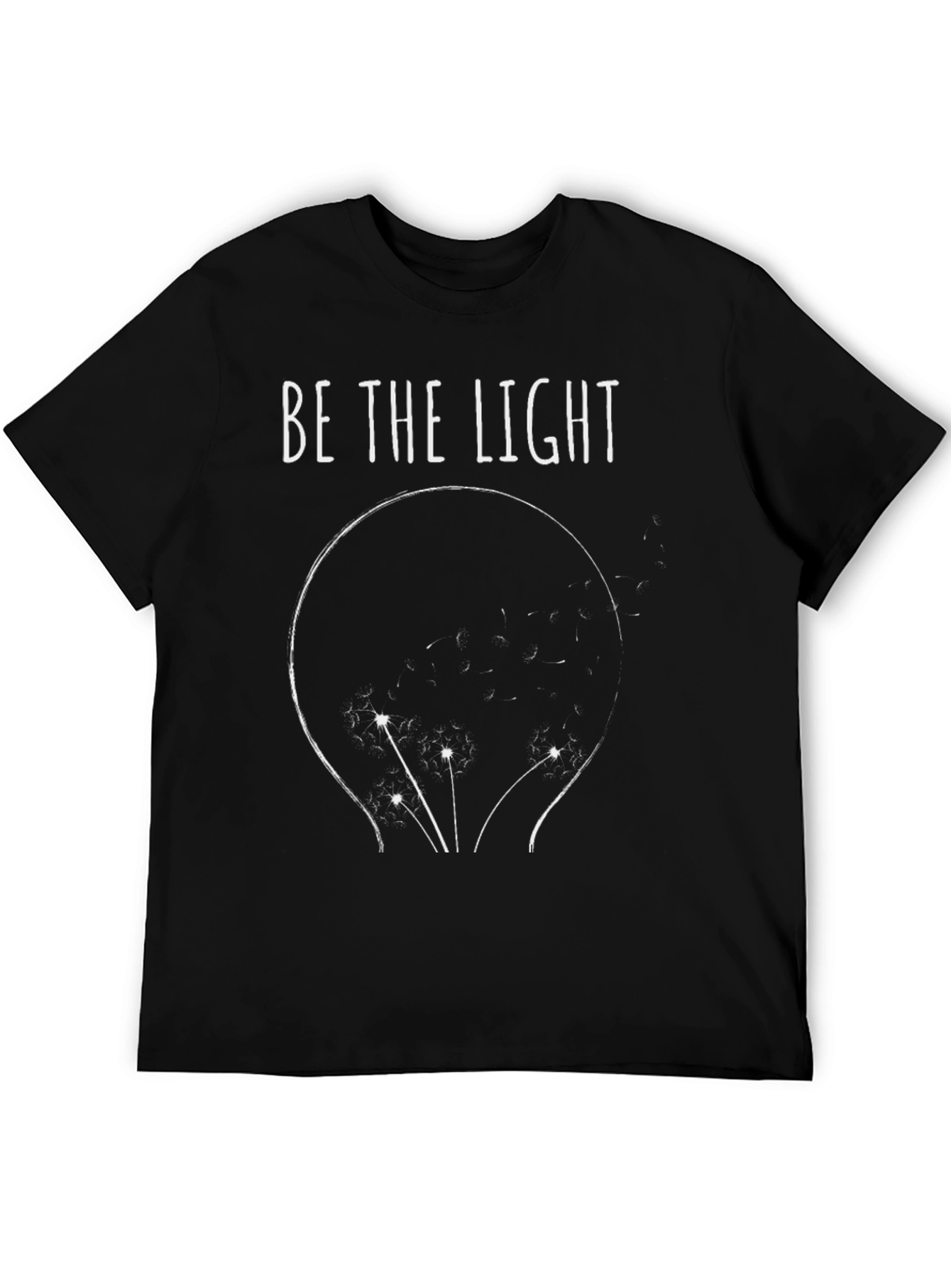 Be The Light Graphic Tee - Black Cotton T-Shirt