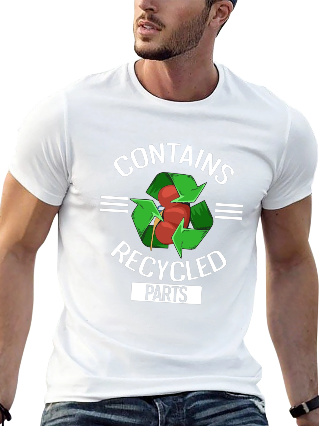 Contains Recycled Parts Funny Organ Donor T-Shirt