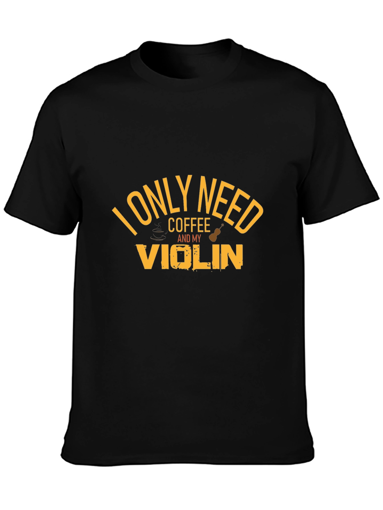 Coffee and Violin Graphic T-Shirt