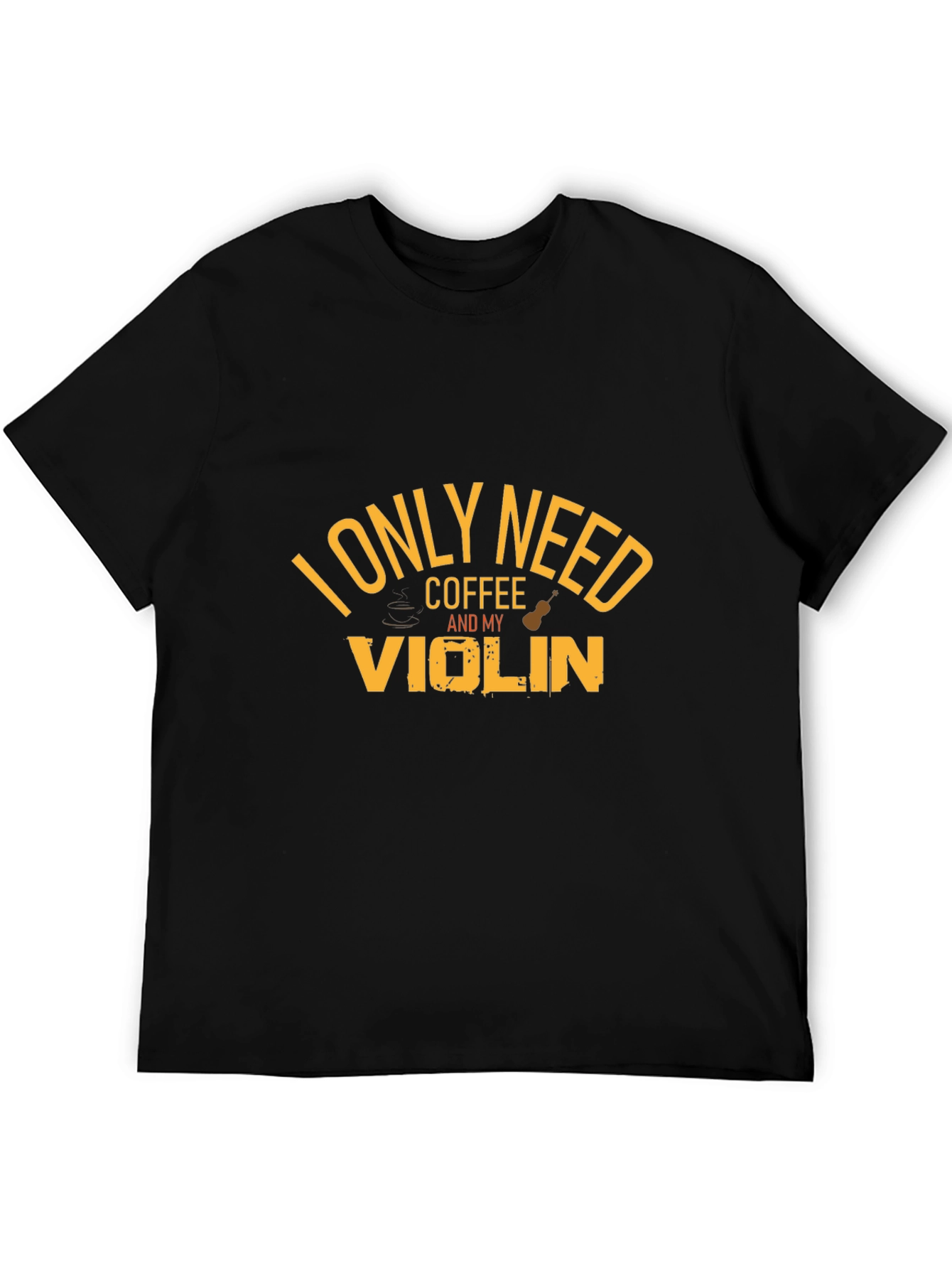 Coffee and Violin Graphic T-Shirt