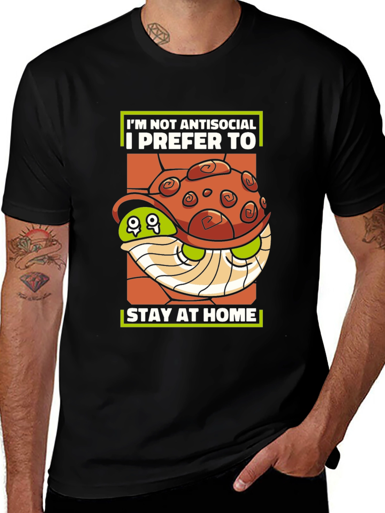 Introvert Turtle T-Shirt - Stay At Home Club Tee