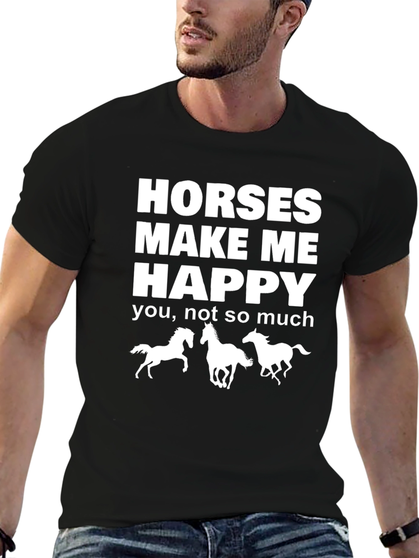 Horses Make Me Happy Graphic Tee