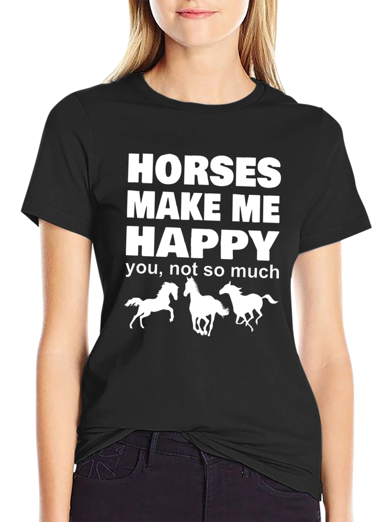 Horses Make Me Happy Graphic Tee