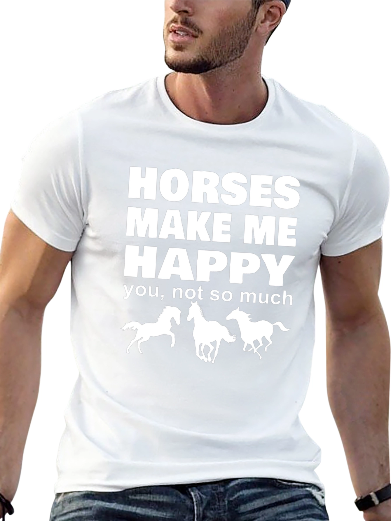 Horses Make Me Happy Graphic Tee