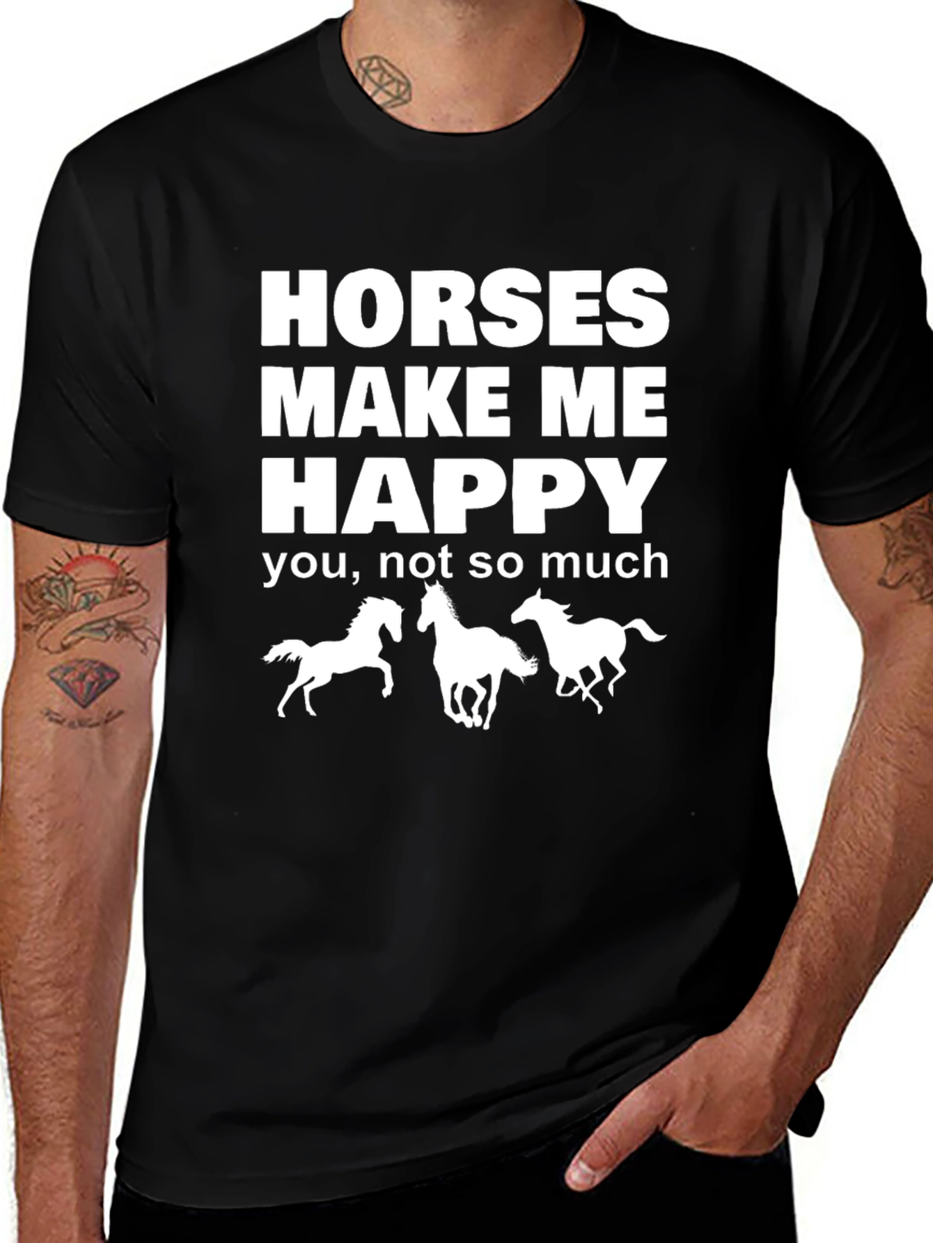 Horses Make Me Happy Graphic Tee