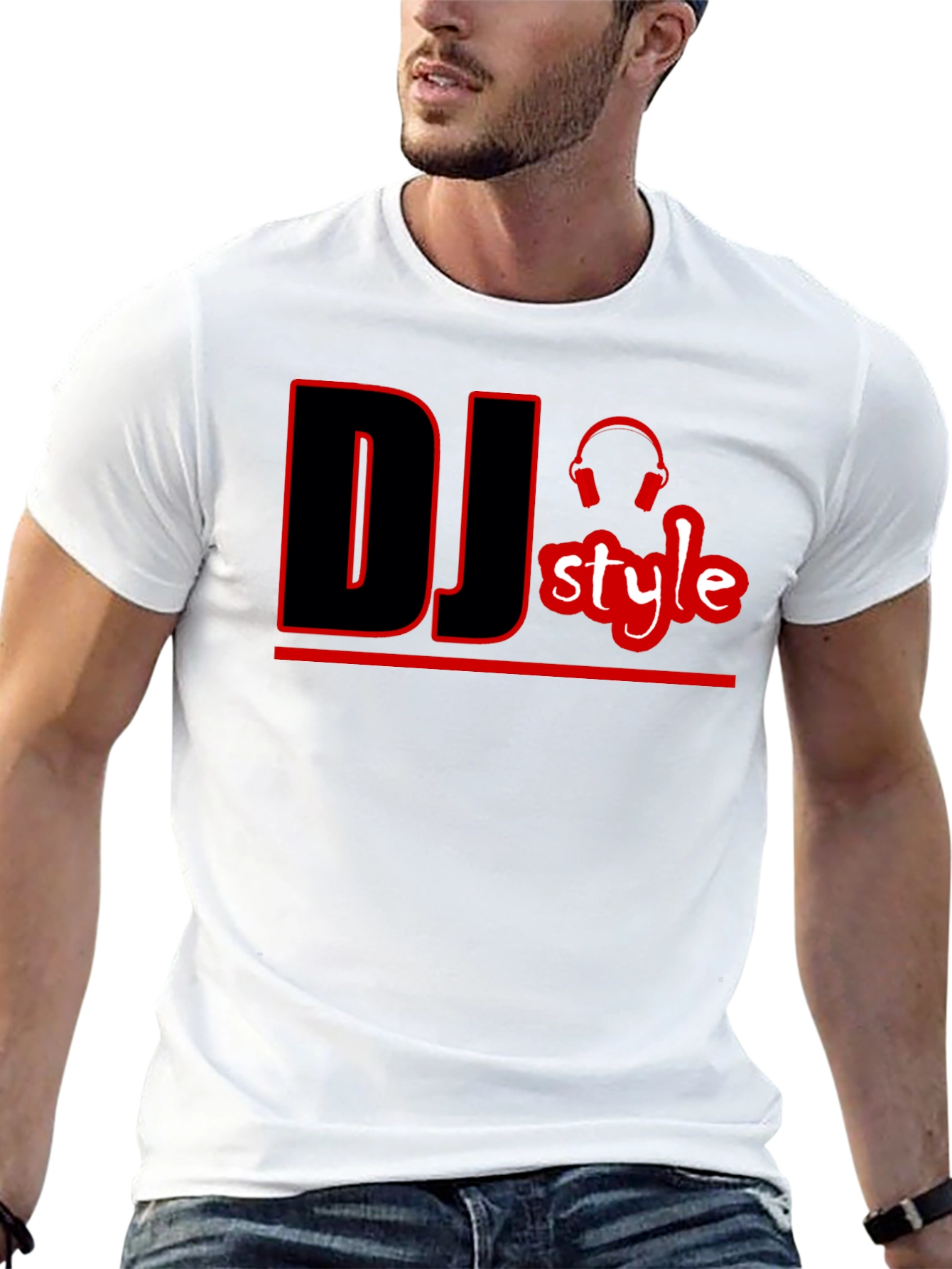 DJ Style Graphic T-Shirt - Black