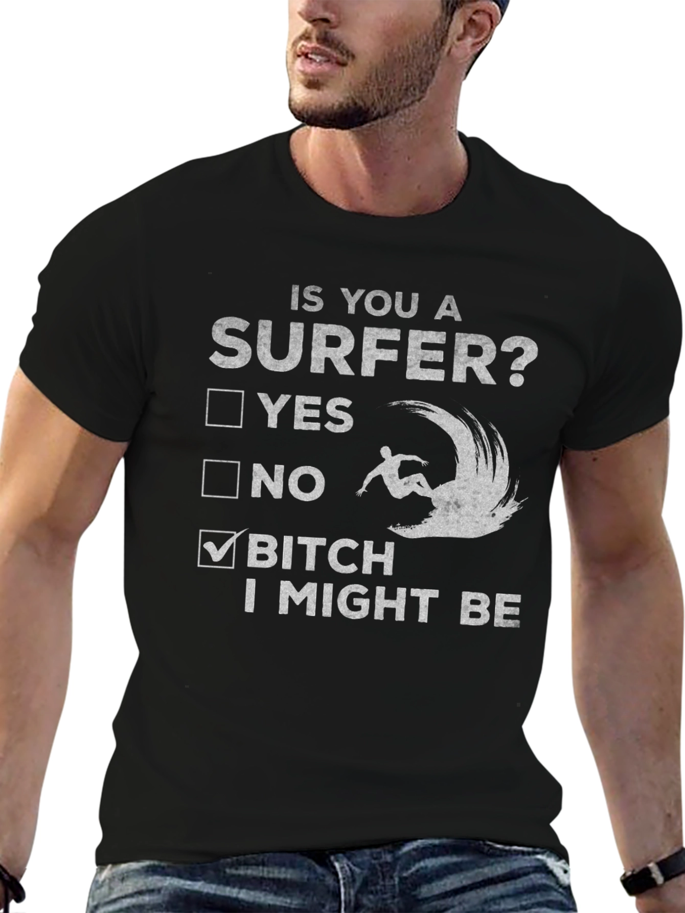 Funny Surfer Graphic T-Shirt