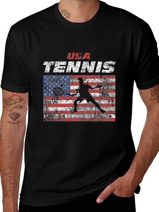 USA Tennis Flag Graphic T-Shirt